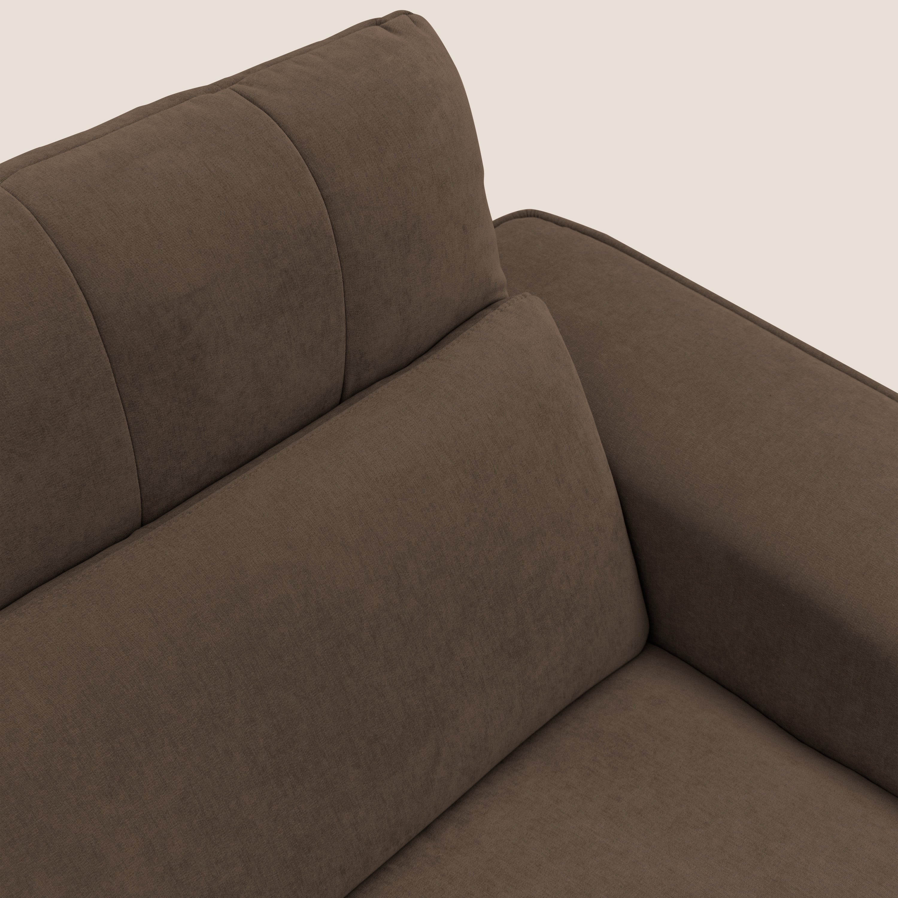 Clark Divano angolare con opzione relax elettrico in tessuto smacchiabile impermeabile T17 marrone - divani.store
