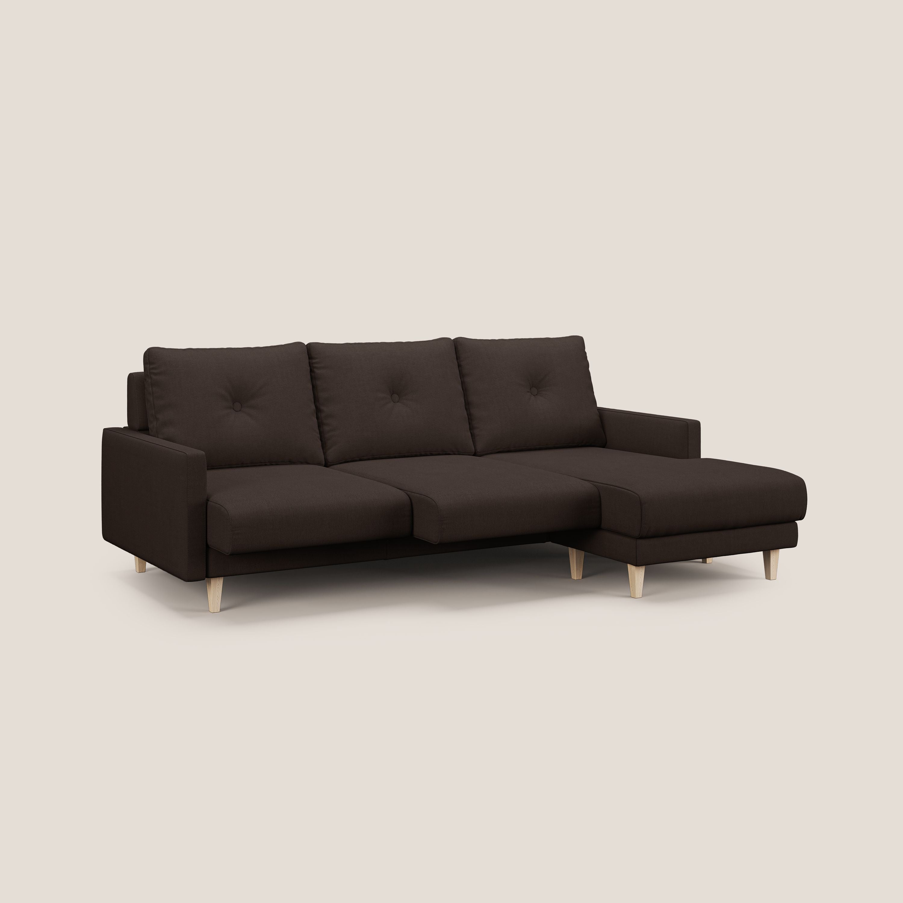 Matisse Divano angolare con sedute scorrevoli in tessuto morbido smacchiabile T17 - divani.store