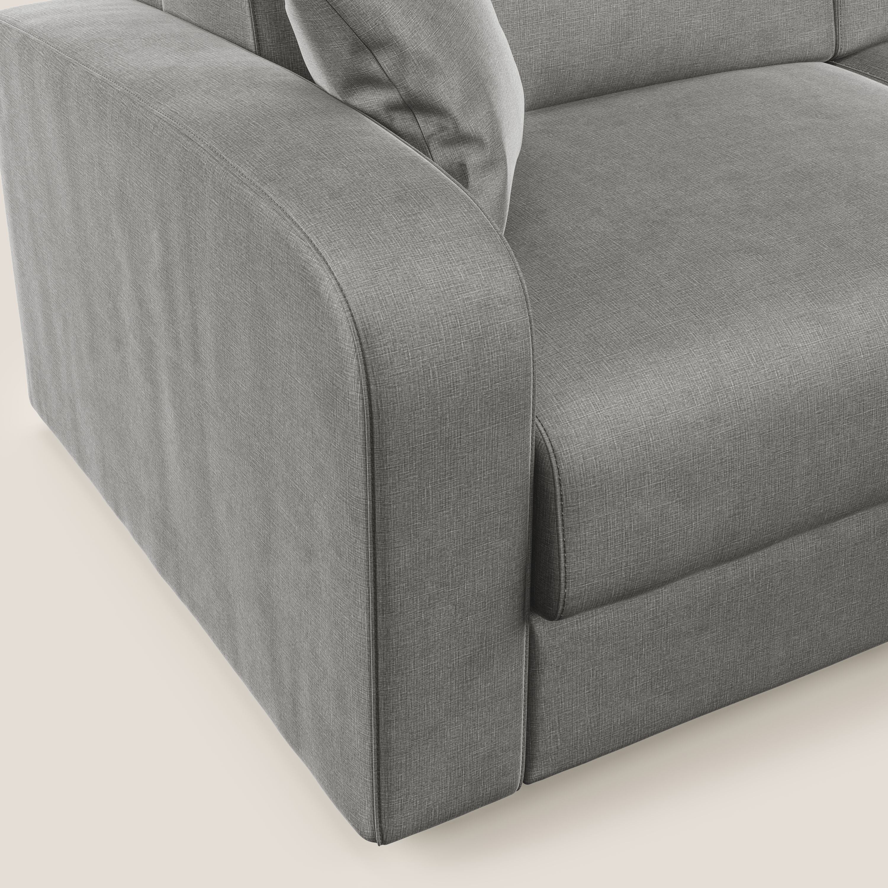 Lebron Divano letto matrimoniale in velluto morbido T01 grigio - divani.store