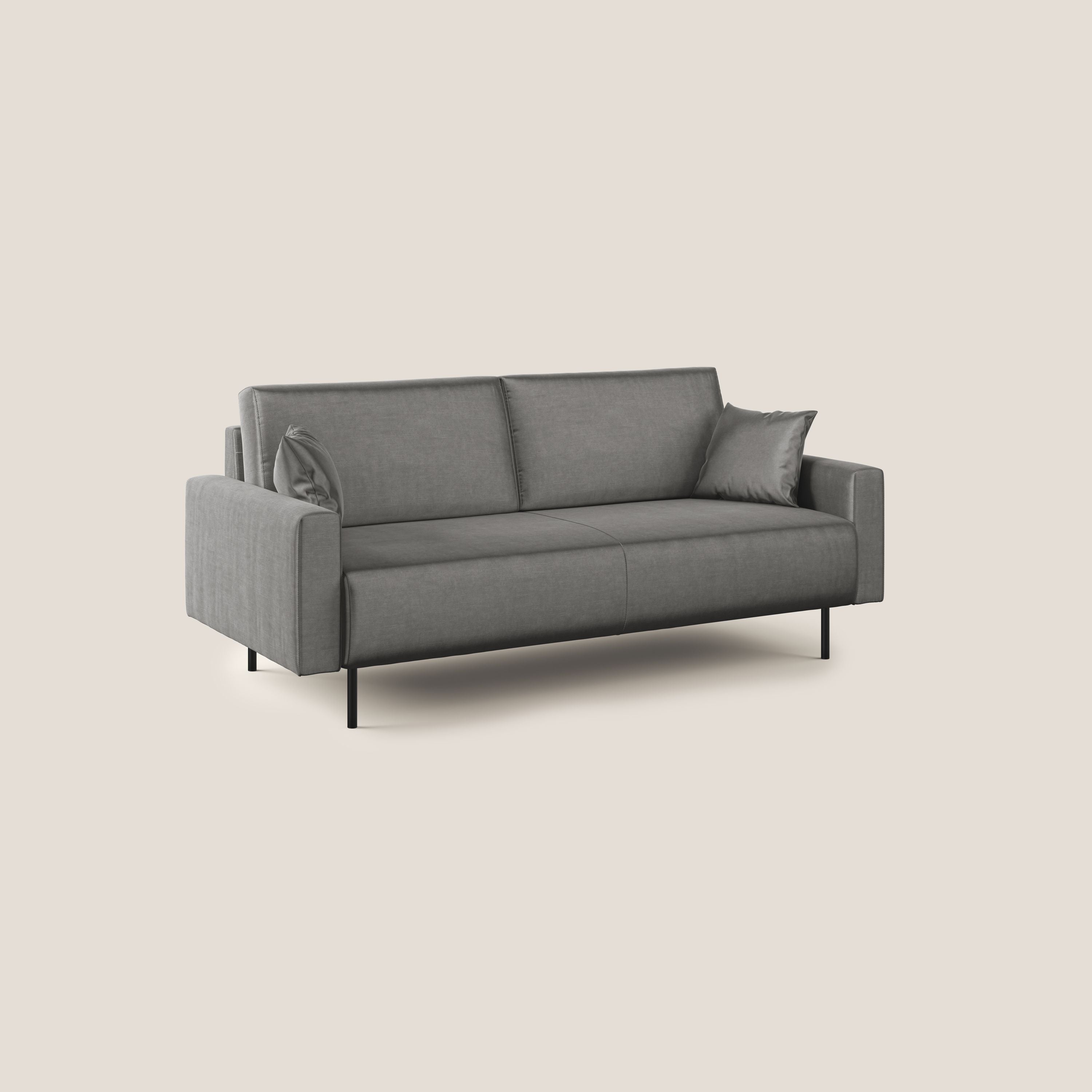 Arthur divano moderno in velluto morbido impermeabile T01 grigio - divani.store