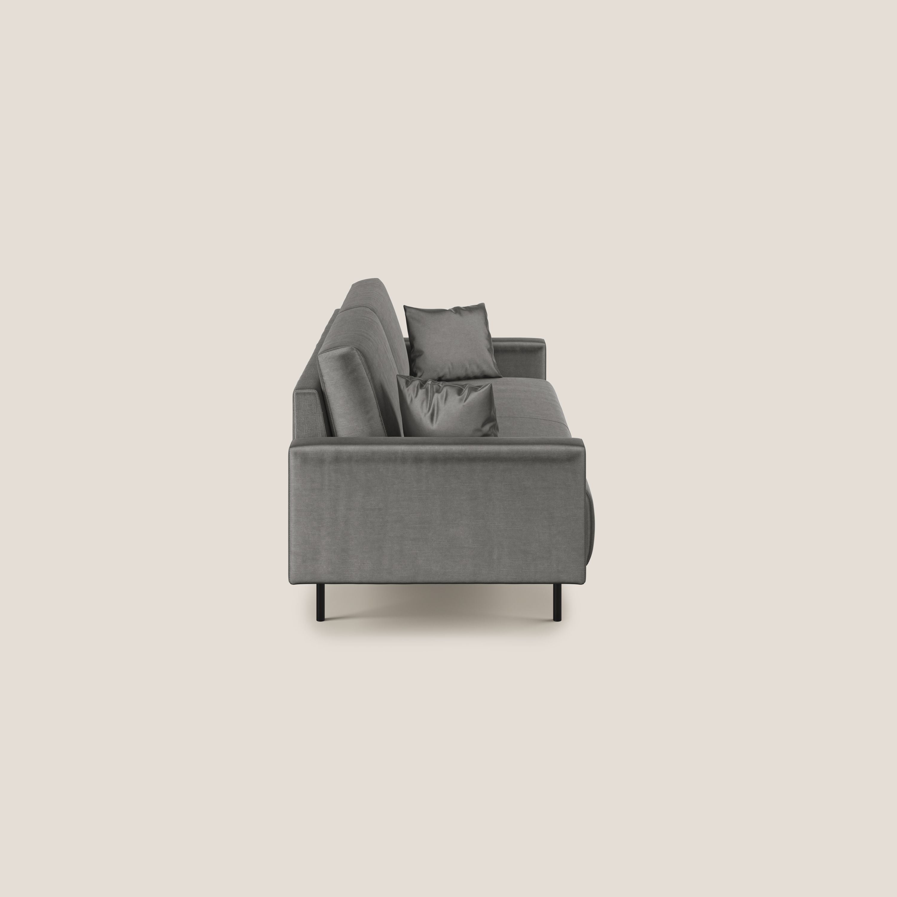 Arthur divano moderno in velluto morbido impermeabile T01 grigio - divani.store
