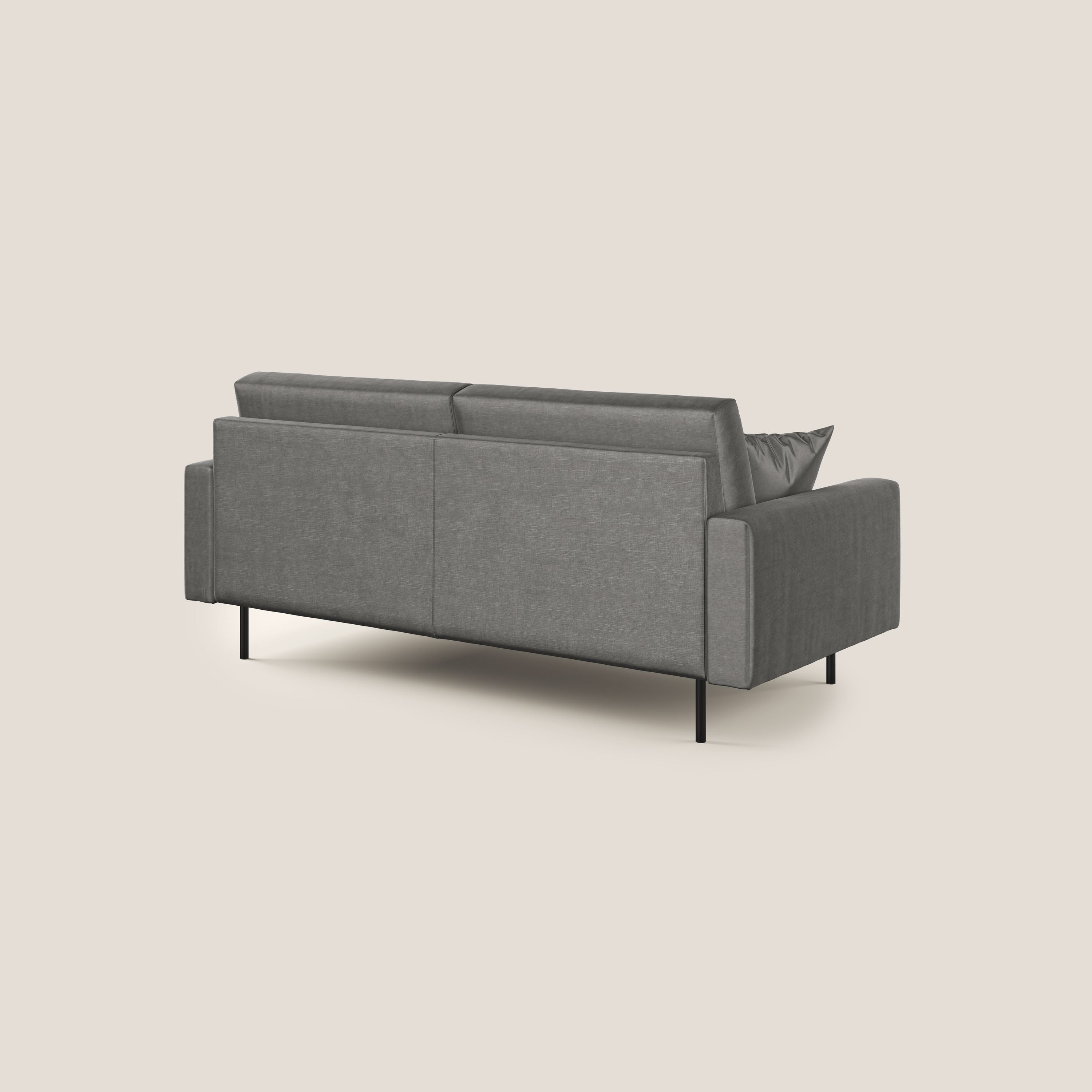 Arthur divano moderno in velluto morbido impermeabile T01 grigio - divani.store