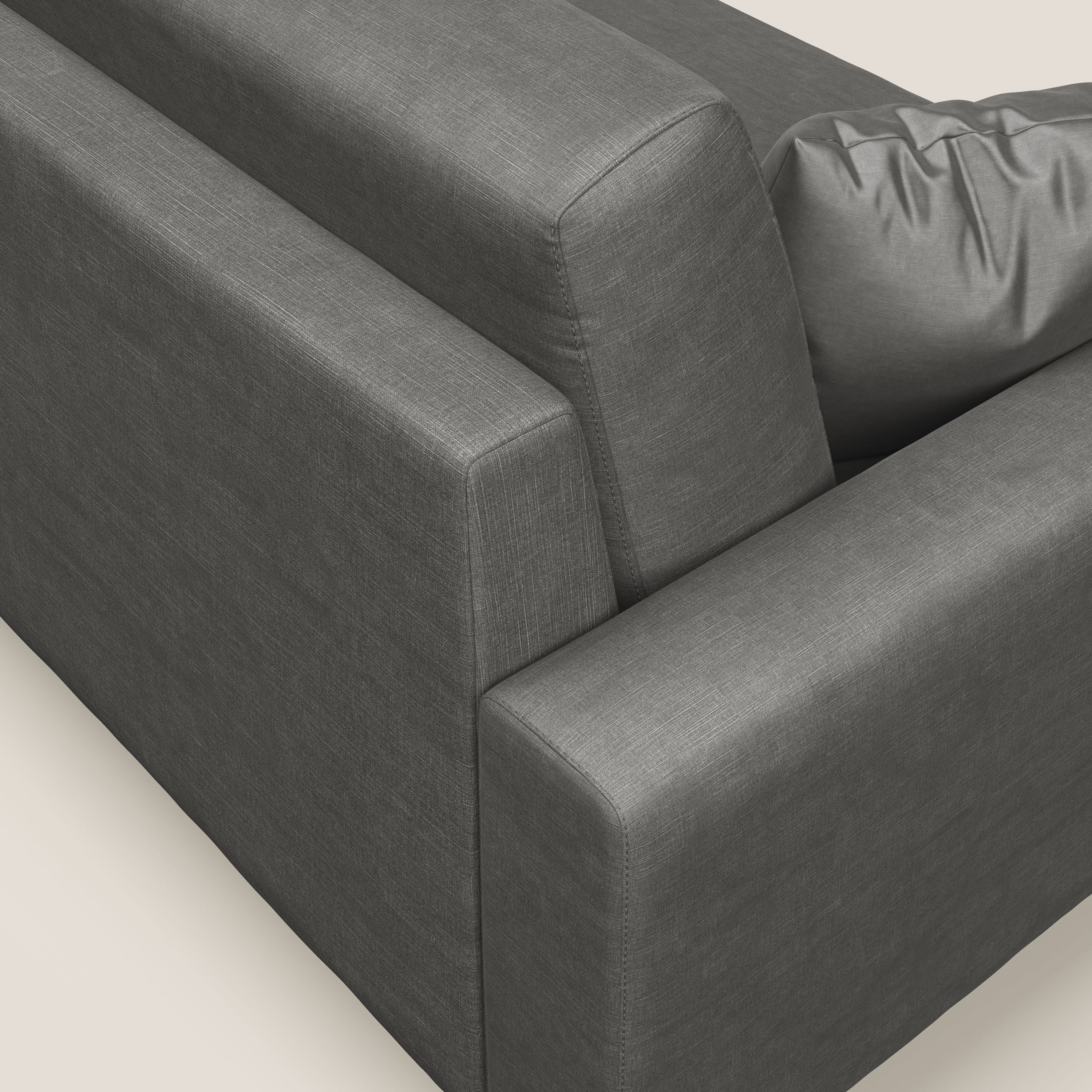 Arthur divano moderno in velluto morbido impermeabile T01 grigio - divani.store