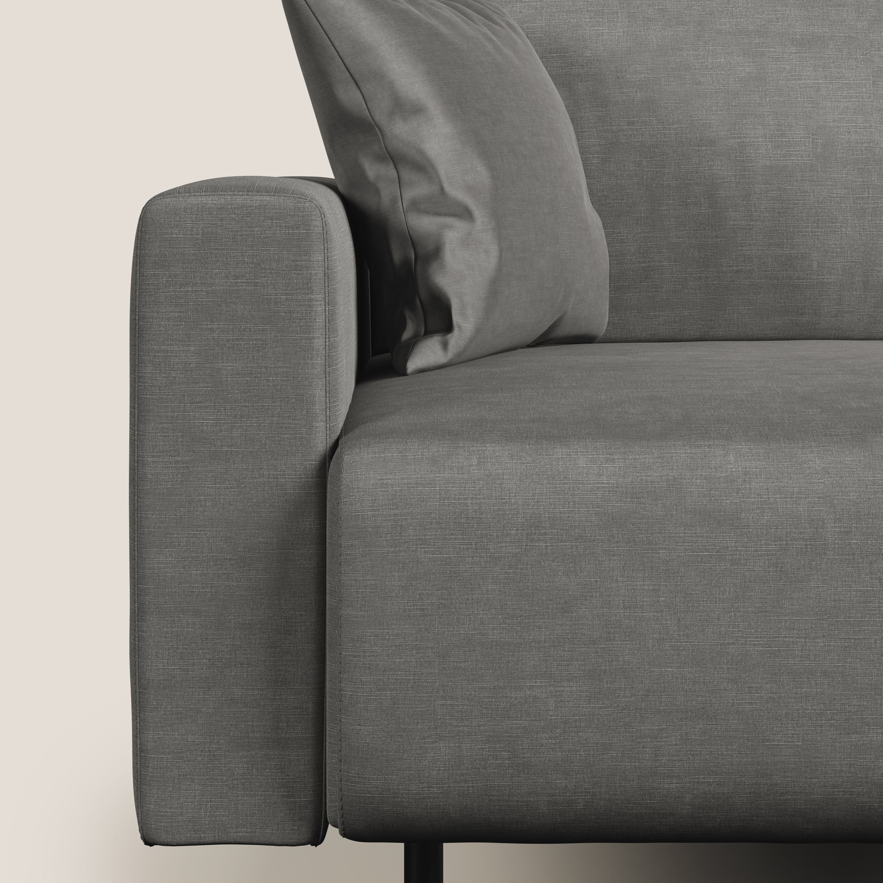 Arthur divano moderno in velluto morbido impermeabile T01 grigio - divani.store