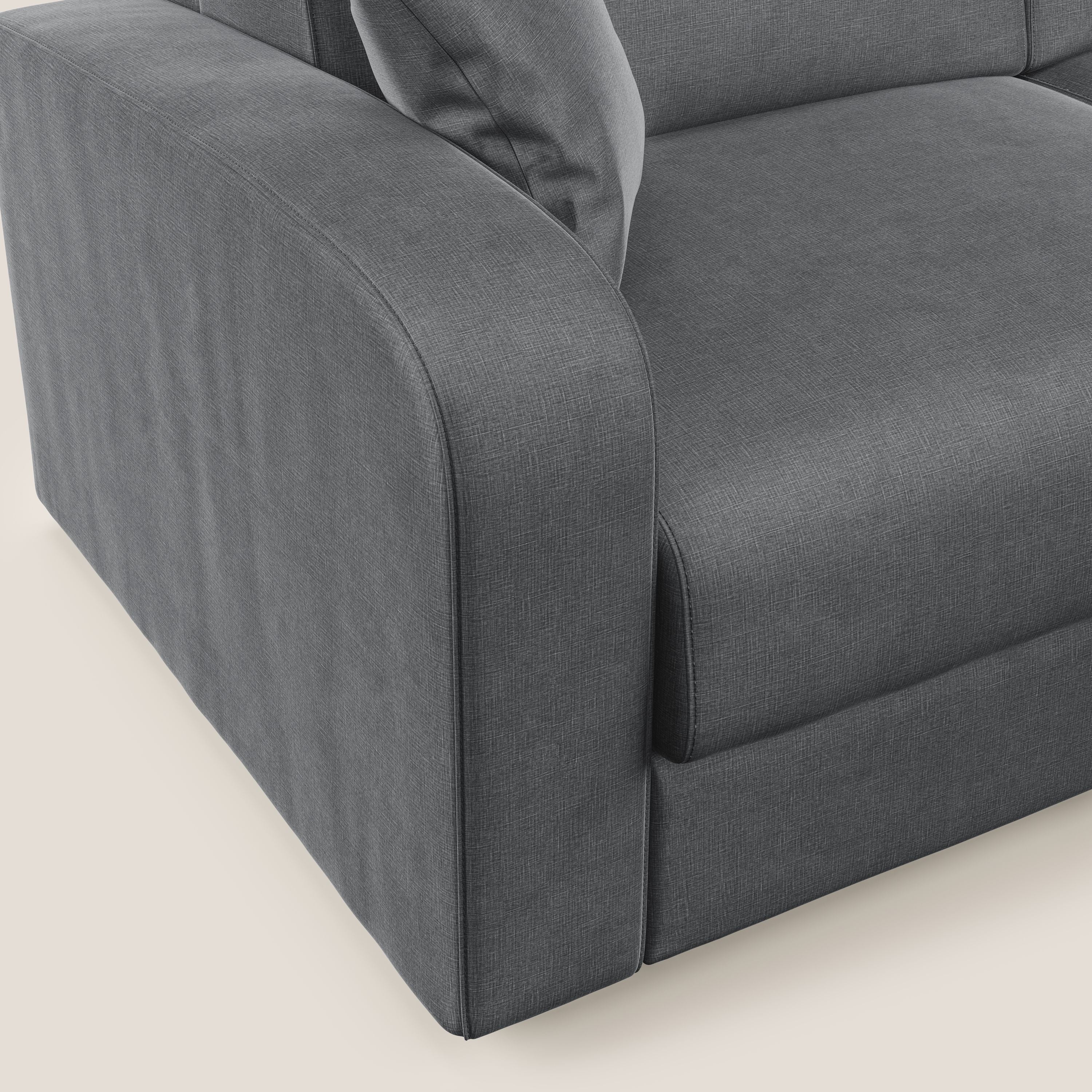 Lebron Divano letto matrimoniale in velluto morbido T01 antracite - divani.store