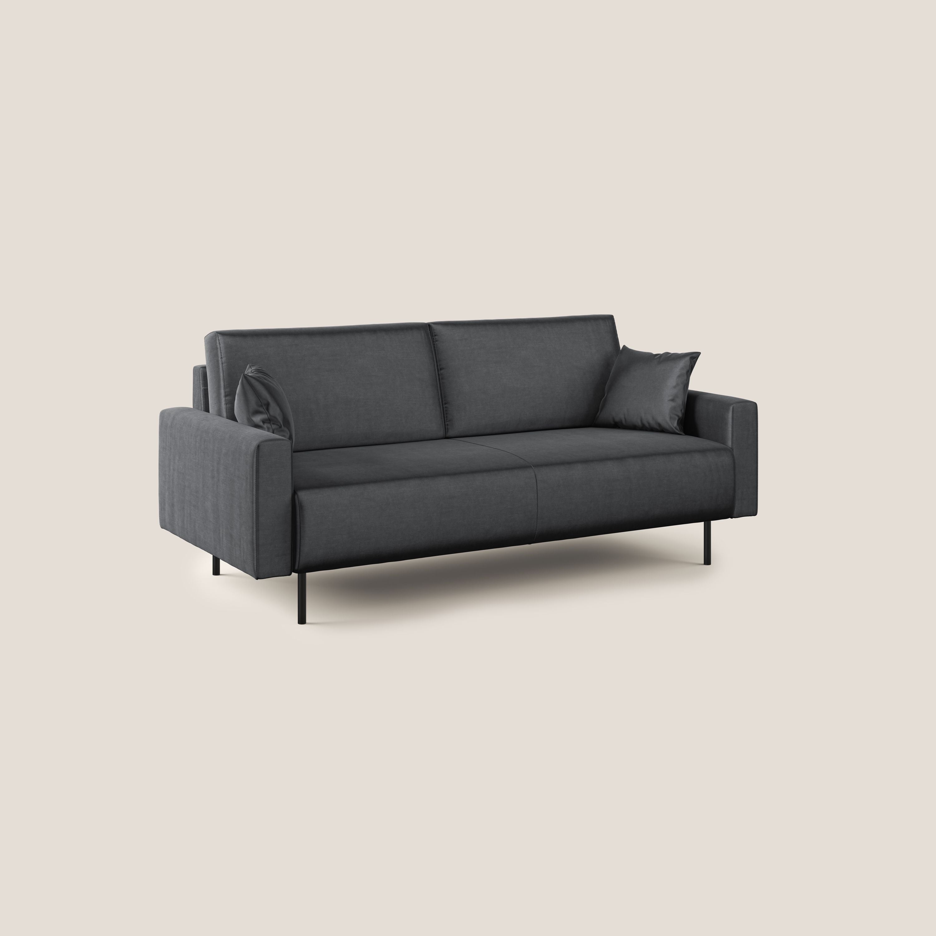 Arthur divano moderno in velluto morbido impermeabile T01 antracite - divani.store