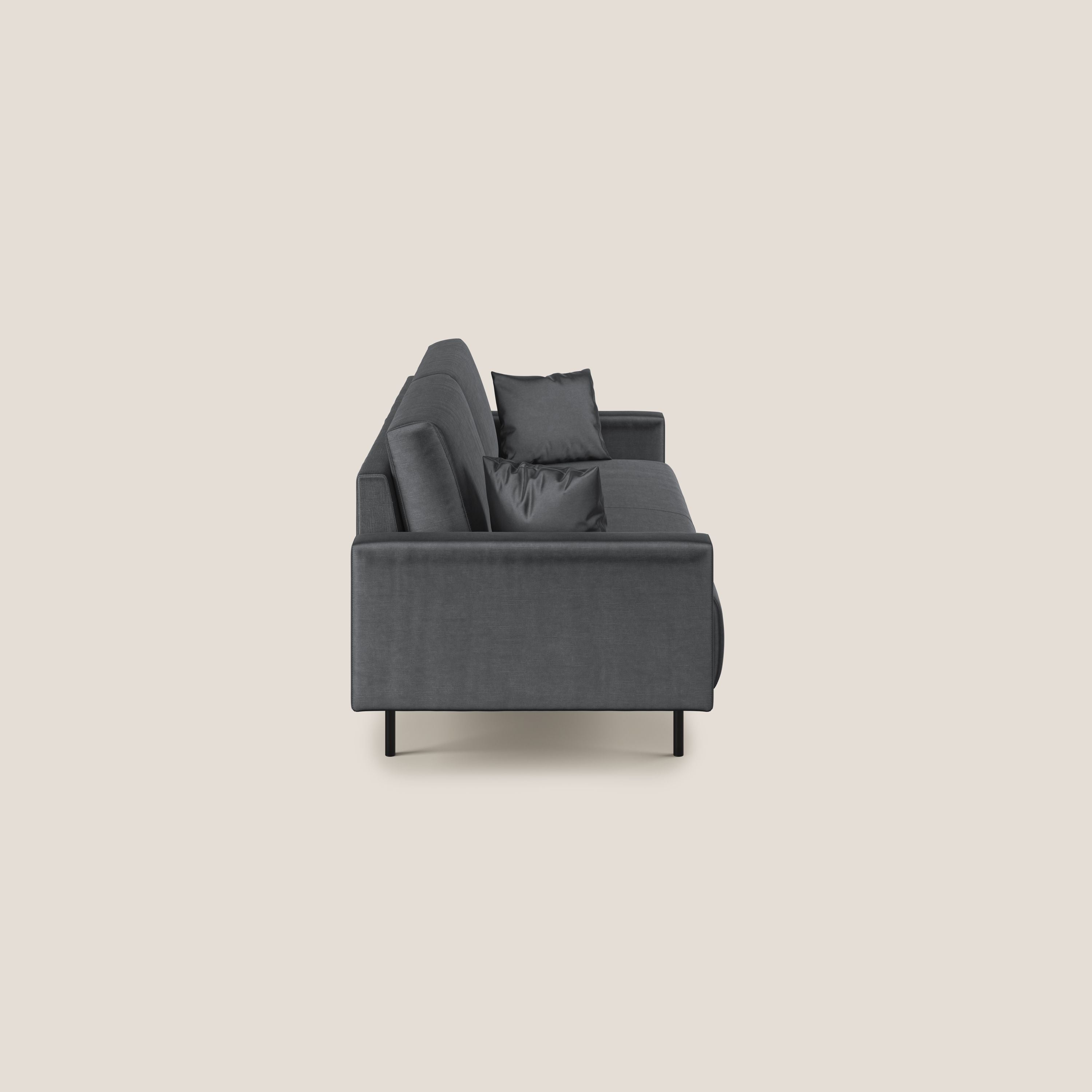 Arthur divano moderno in velluto morbido impermeabile T01 antracite - divani.store
