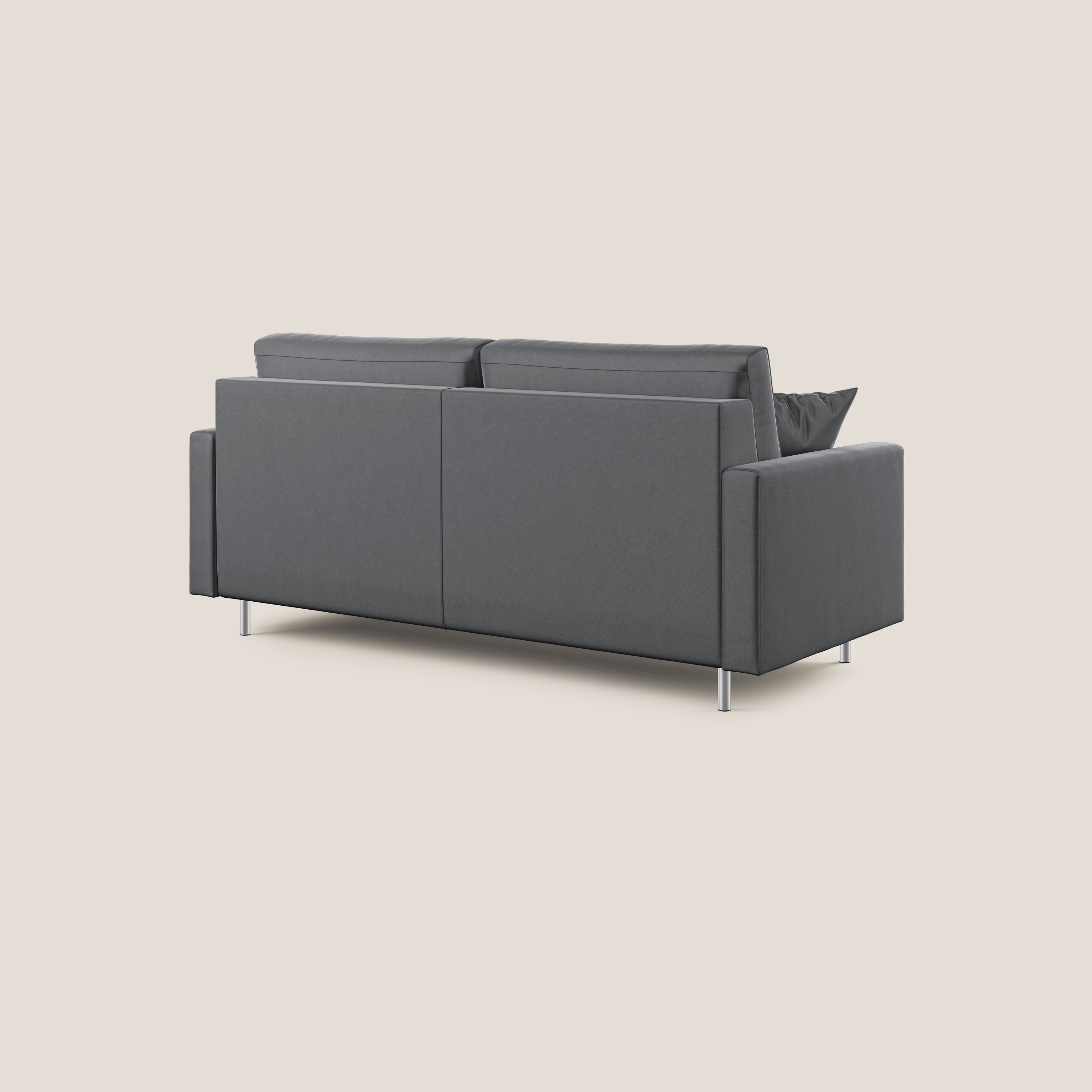 Andromeda divano letto matrimoniale in velluto morbido impermeabile T01 antracite - divani.store