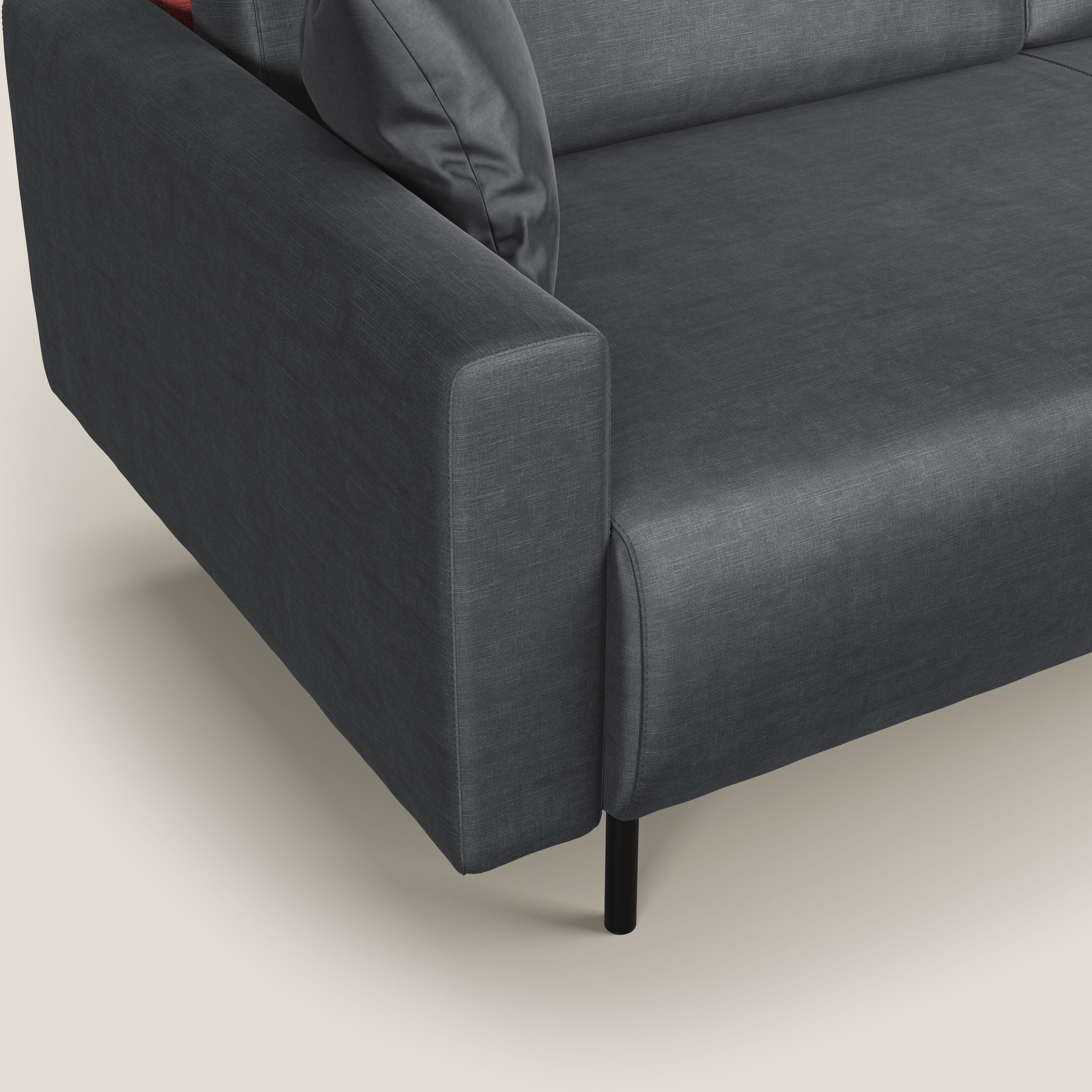 Arthur divano moderno in velluto morbido impermeabile T01 antracite - divani.store