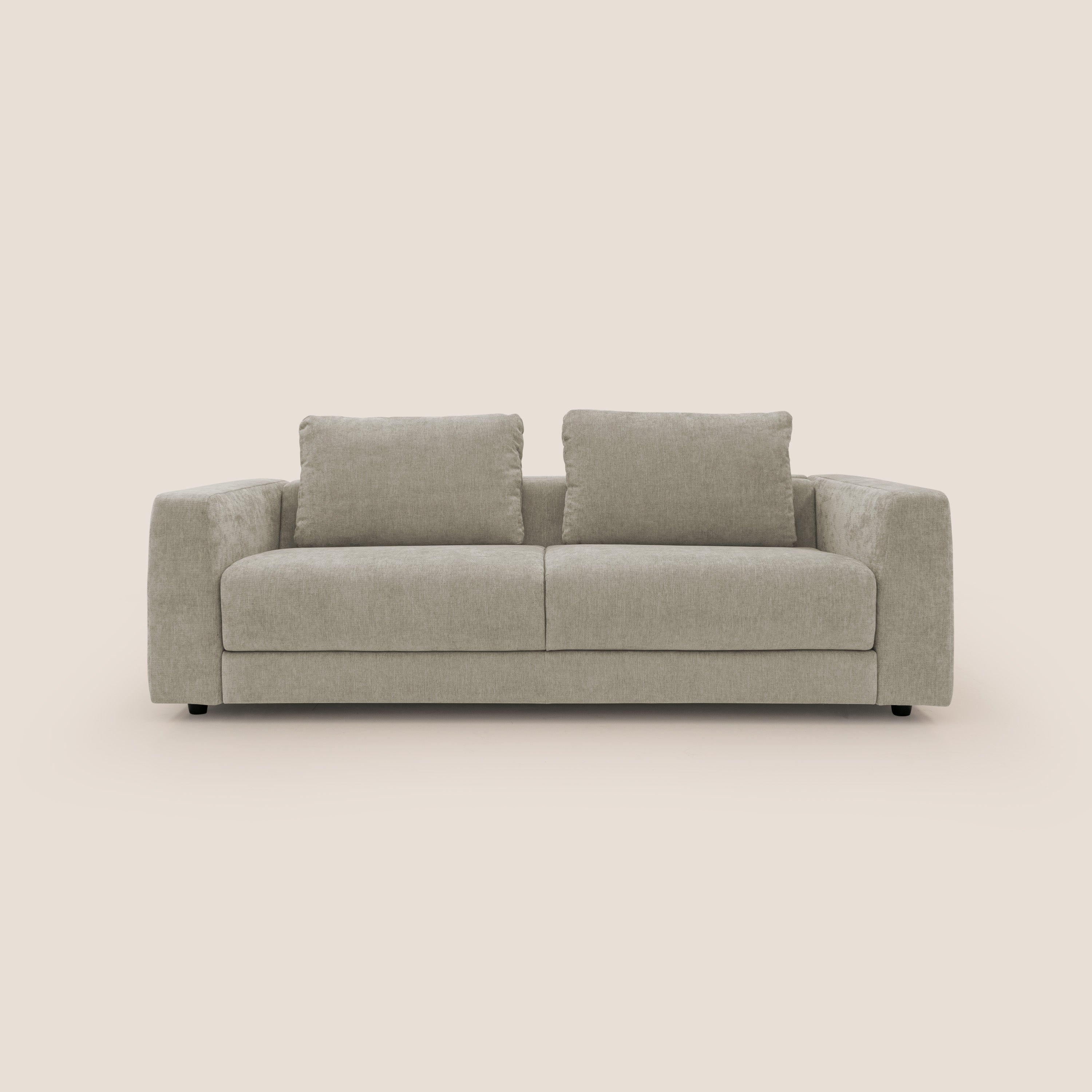Freia - Canapé convertible minimaliste matelas h15cm aux dossiers moelleux en tissu imperméable