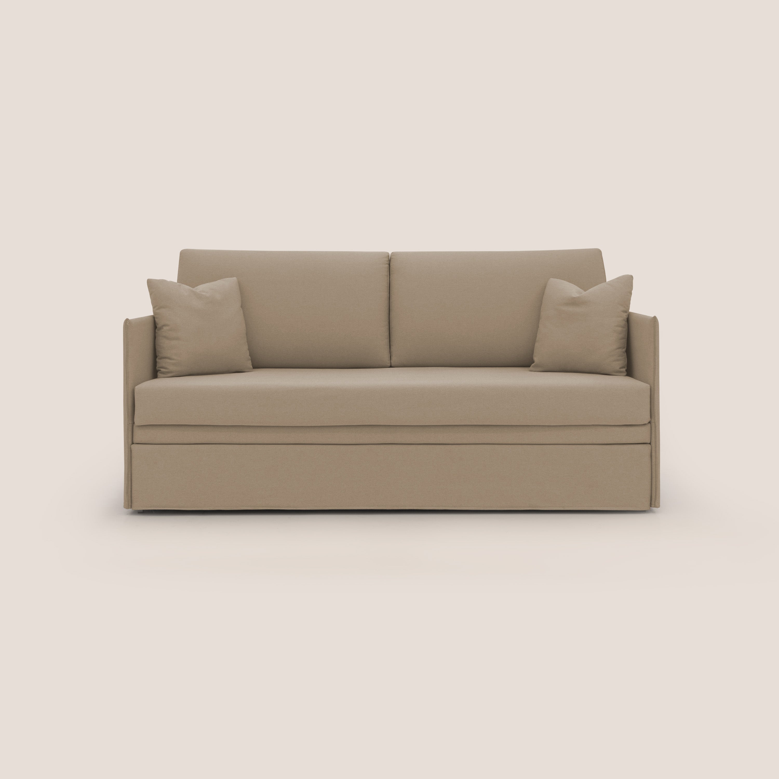 Tortona Divano duplex con doppio letto in tessuto simil cotone impermeabile T13 beige - divani.store