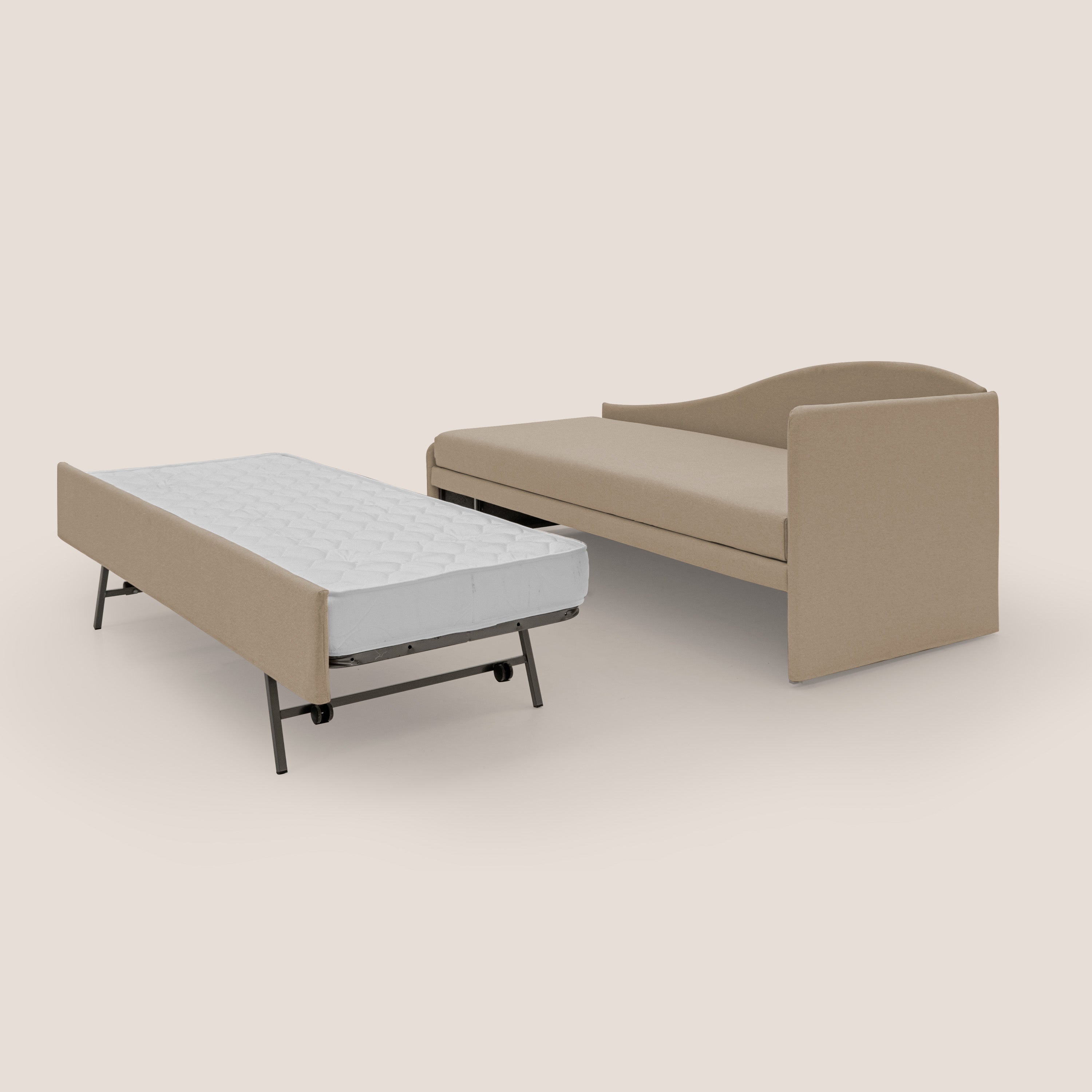 Nolo Divano duplex con doppio letto in tessuto simil cotone impermeabile T13 beige - divani.store