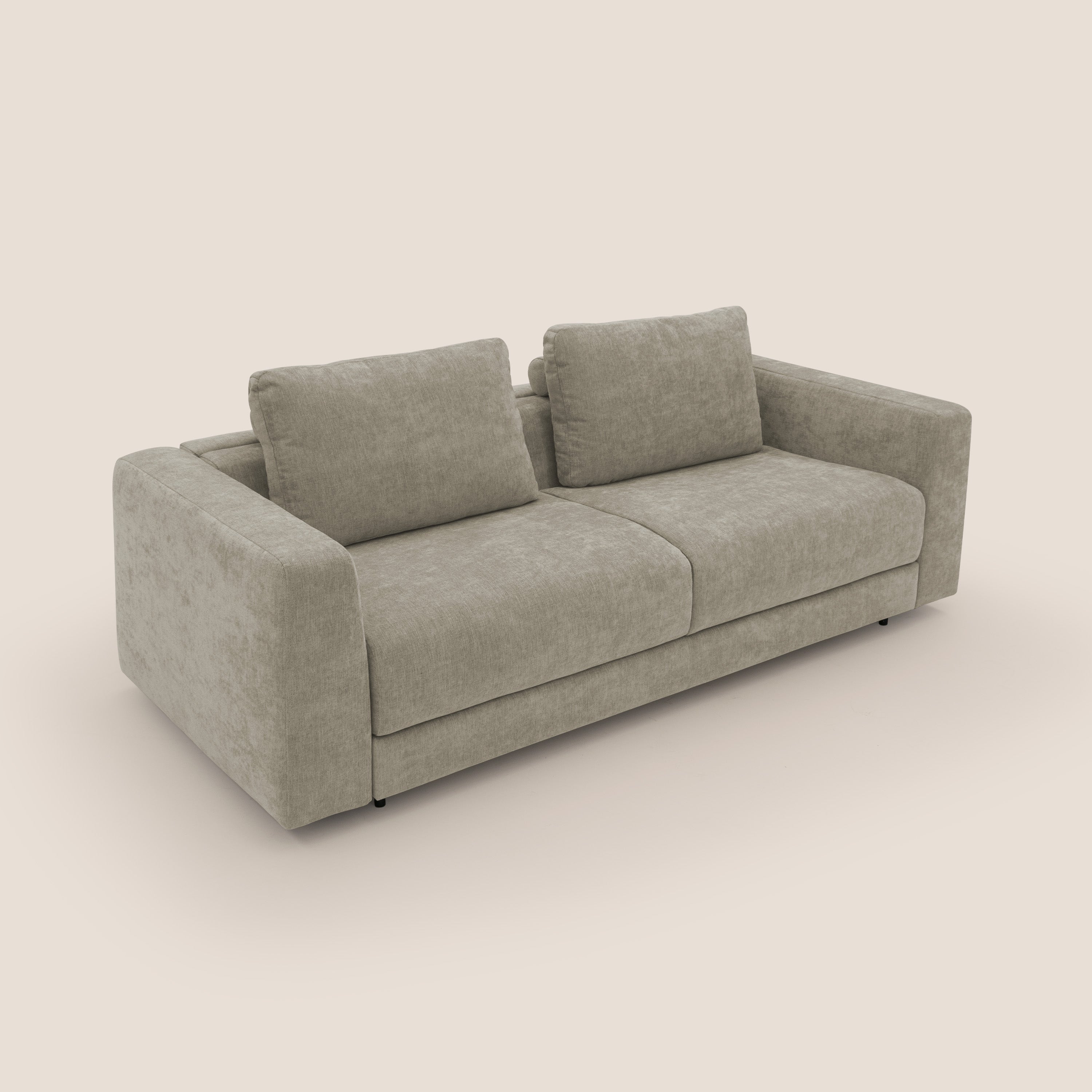 Freia - Canapé convertible minimaliste matelas h15cm aux dossiers moelleux en tissu imperméable - Vue supplémentaire 3