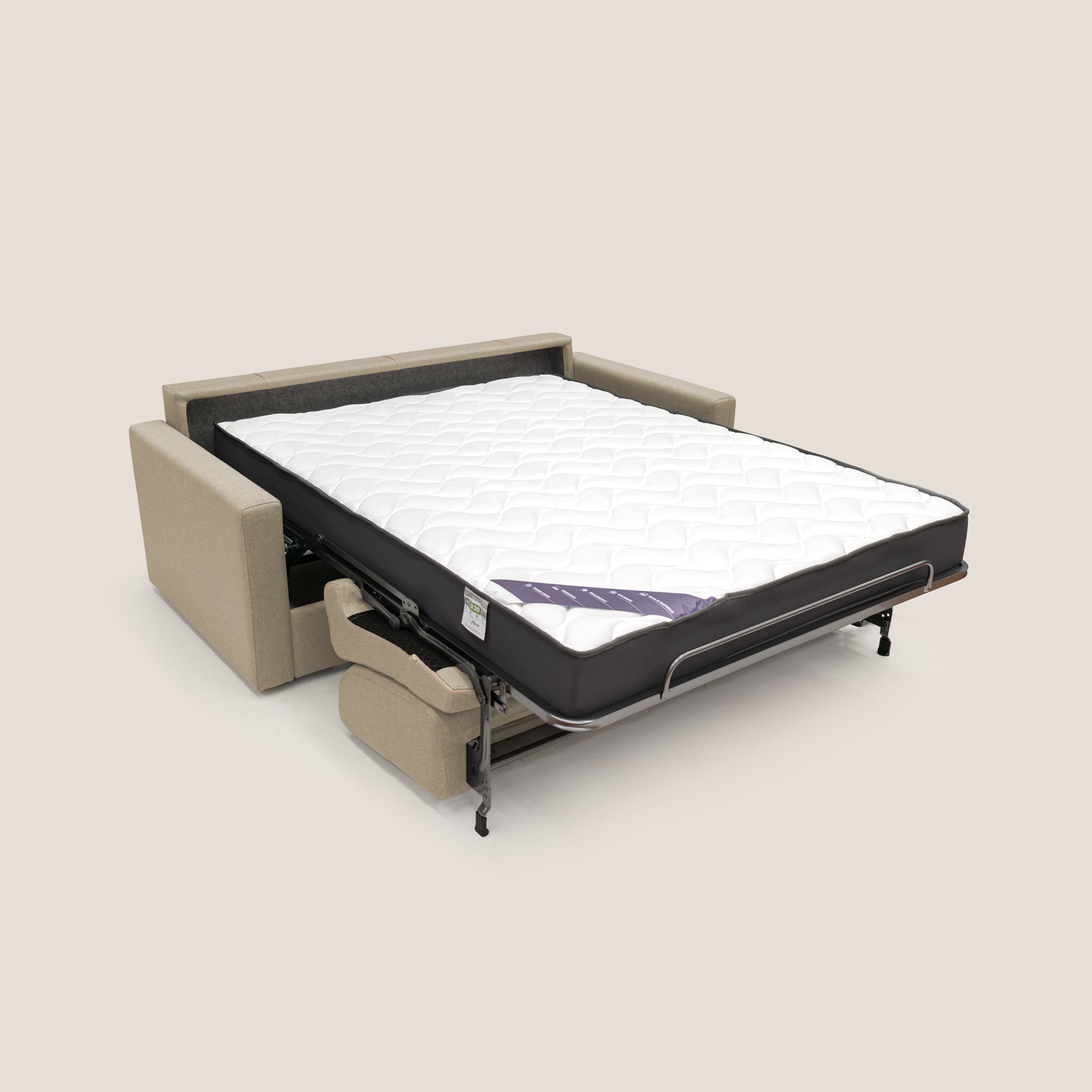 Chris Divano letto matrimoniale in tessuto impermeabile T13 beige - divani.store