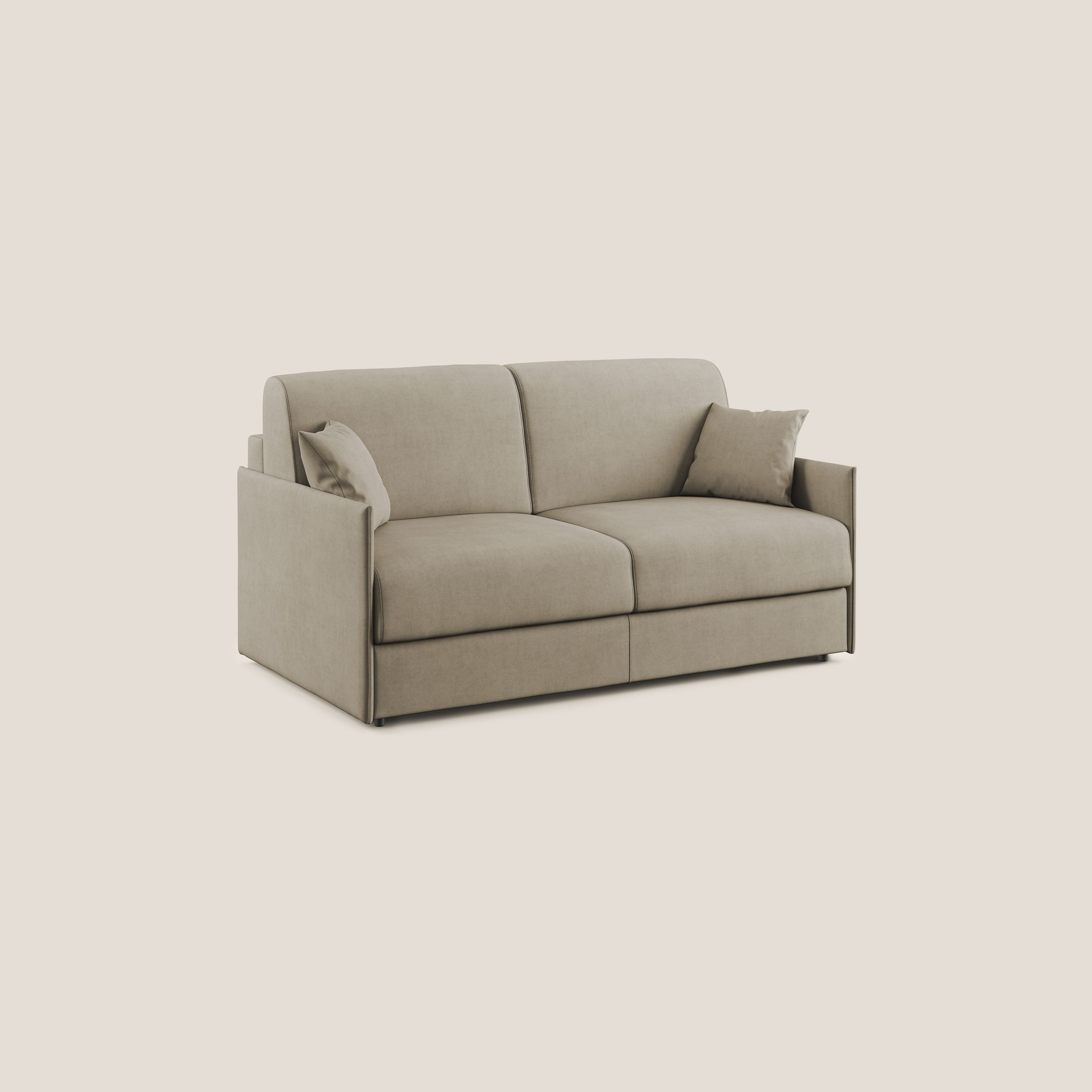 Evans Divano letto in morbido tessuto impermeabile T02 beige - divani.store