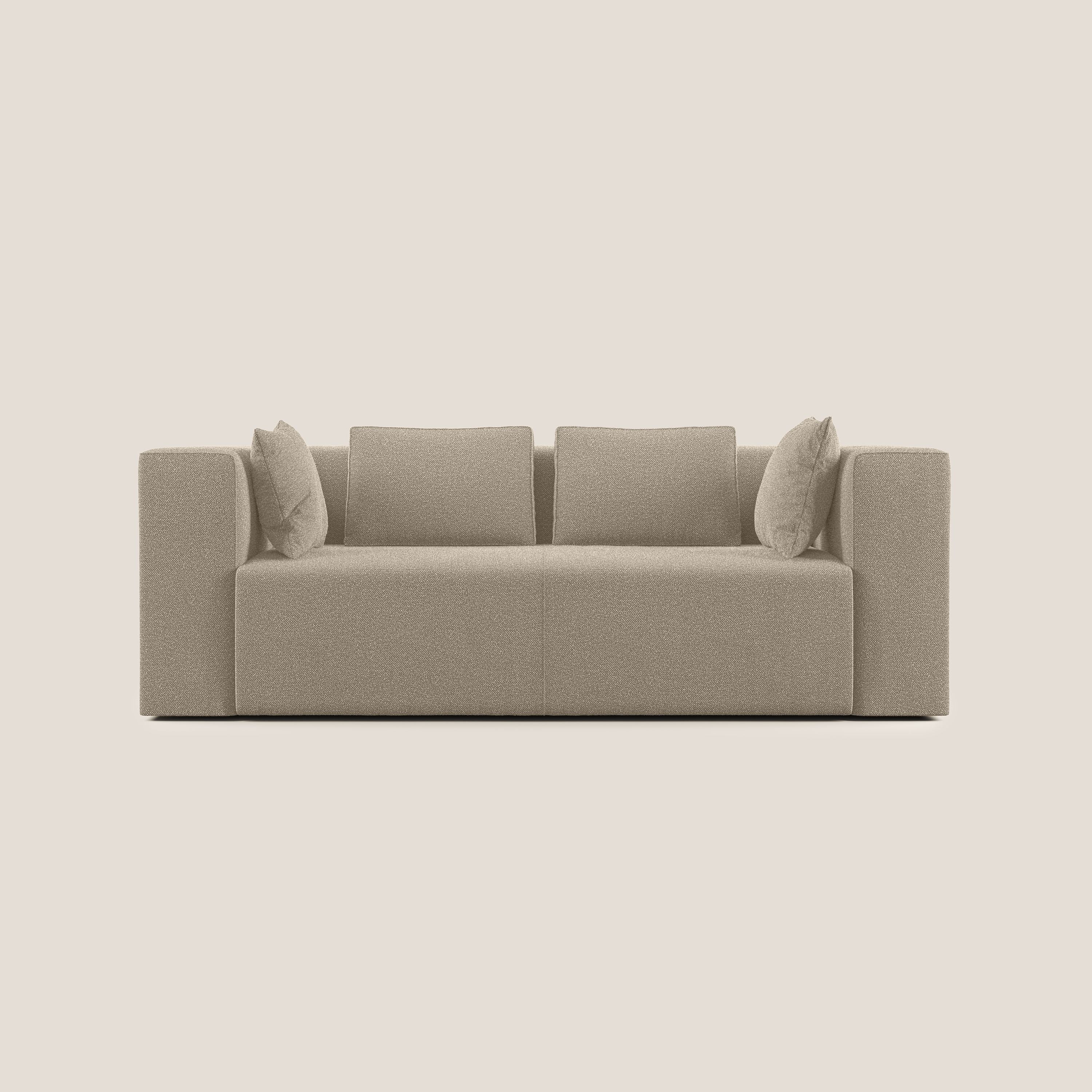 Shop online Nettuno divano moderno componibile in morbido tessuto bouclè T07 beige - divani.store