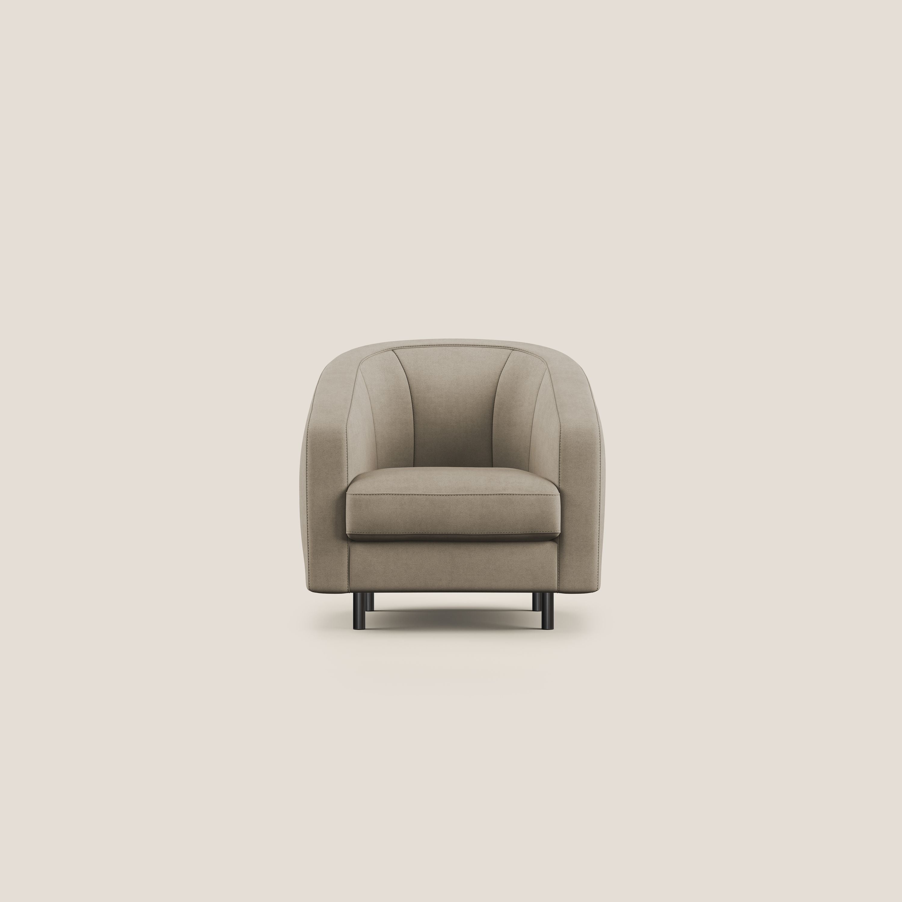Pandora Poltroncina in tessuto morbido impermeabile T02 beige - divani.store