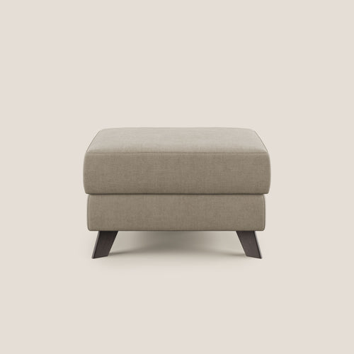 Moon Pouf contenitore e piedini alti in tessuto morbido impermeabile T02 beige - divani.store