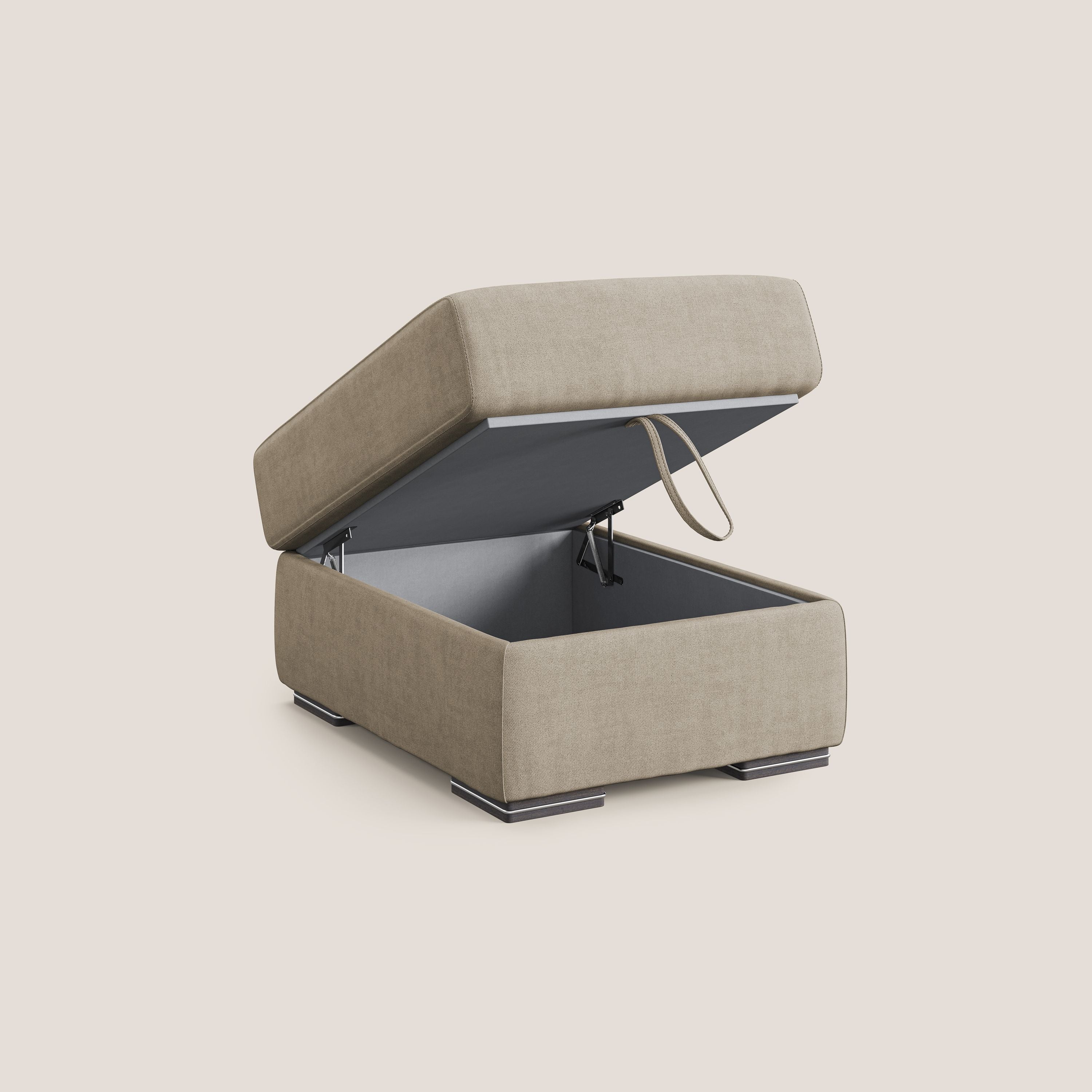 Sun pouf apribile contenitore in tessuto impermeabile T02 beige - divani.store