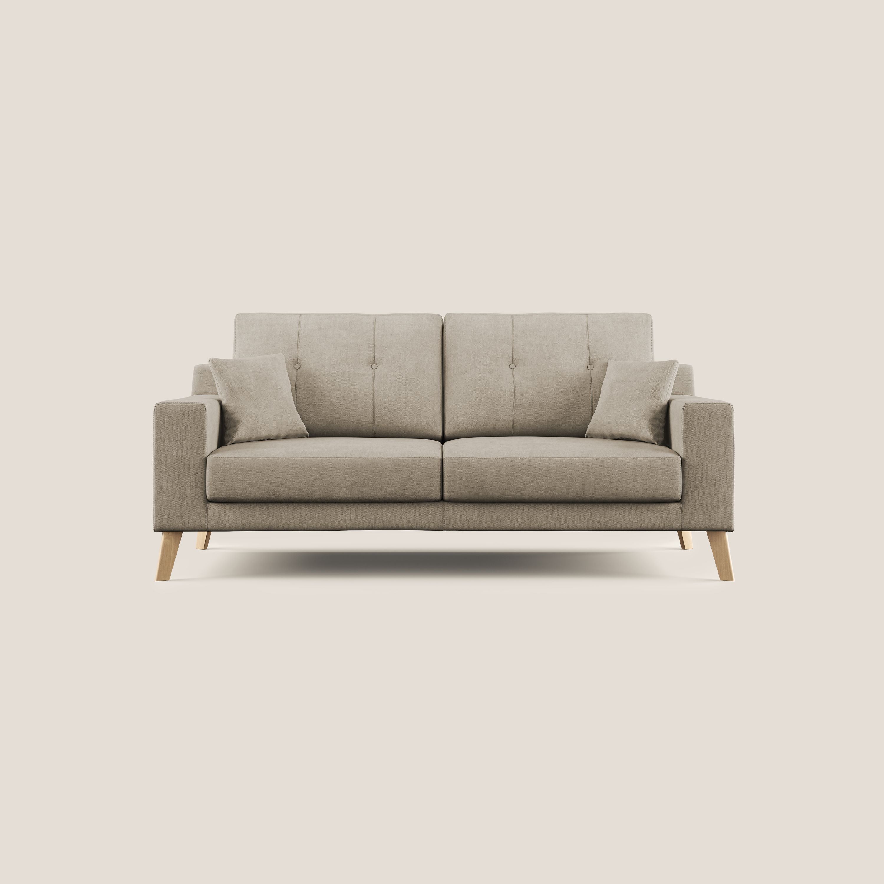 Danish divano moderno in tessuto morbido impermeabile T02 beige - divani.store