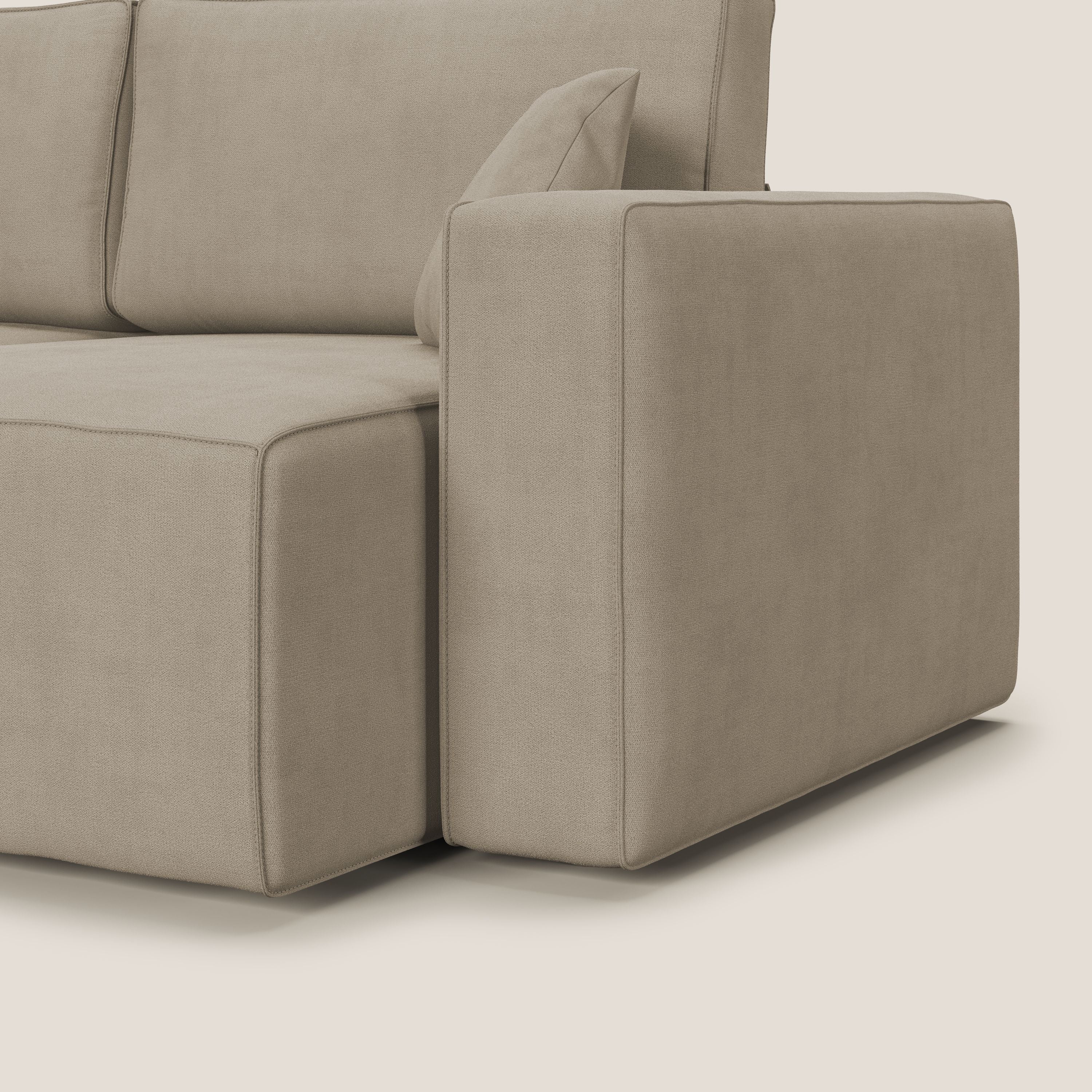 Morfeo divano con sedute estraibili in morbido tessuto impermeabile T02 beige - divani.store
