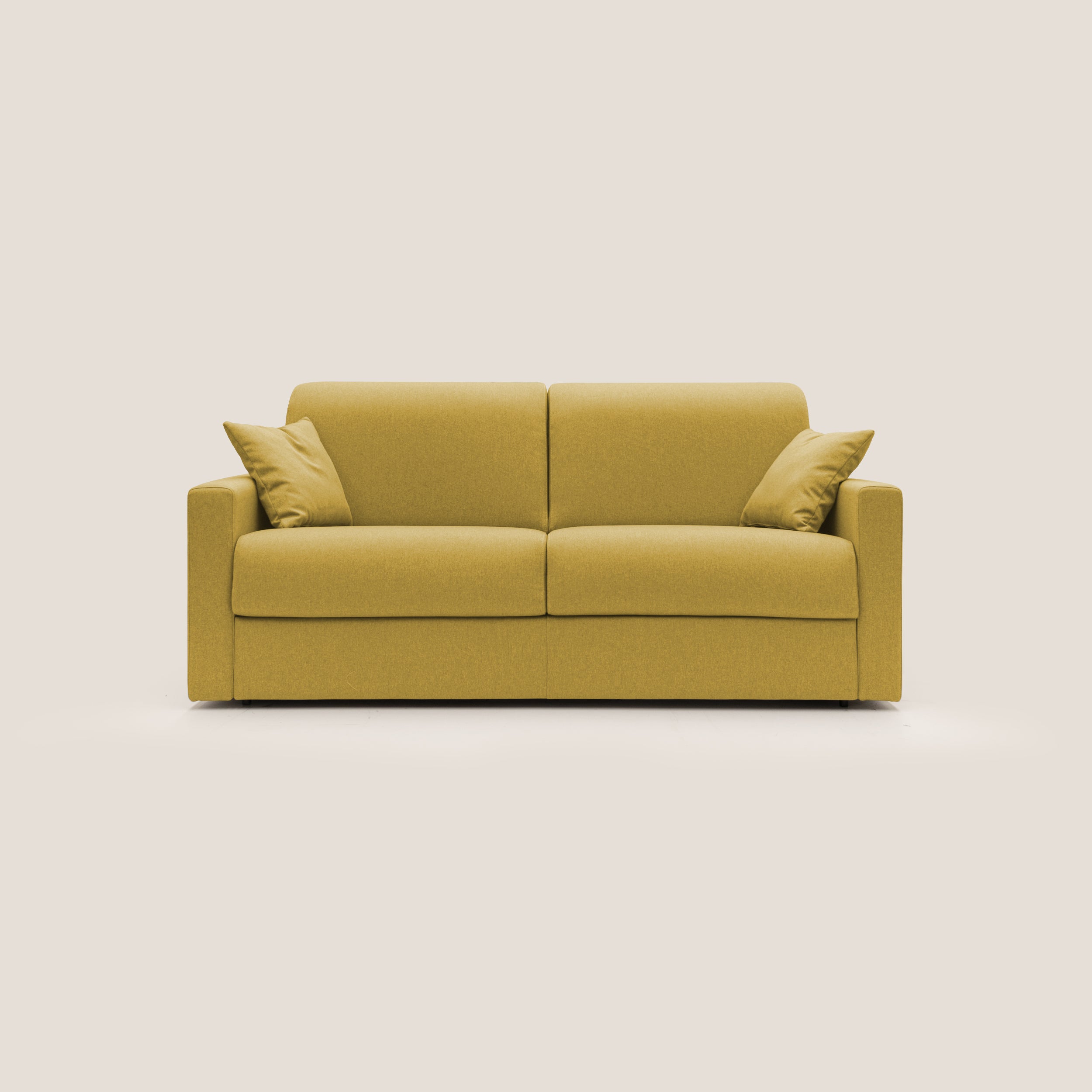 Chris Divano letto matrimoniale in tessuto impermeabile T13 giallo - divani.store