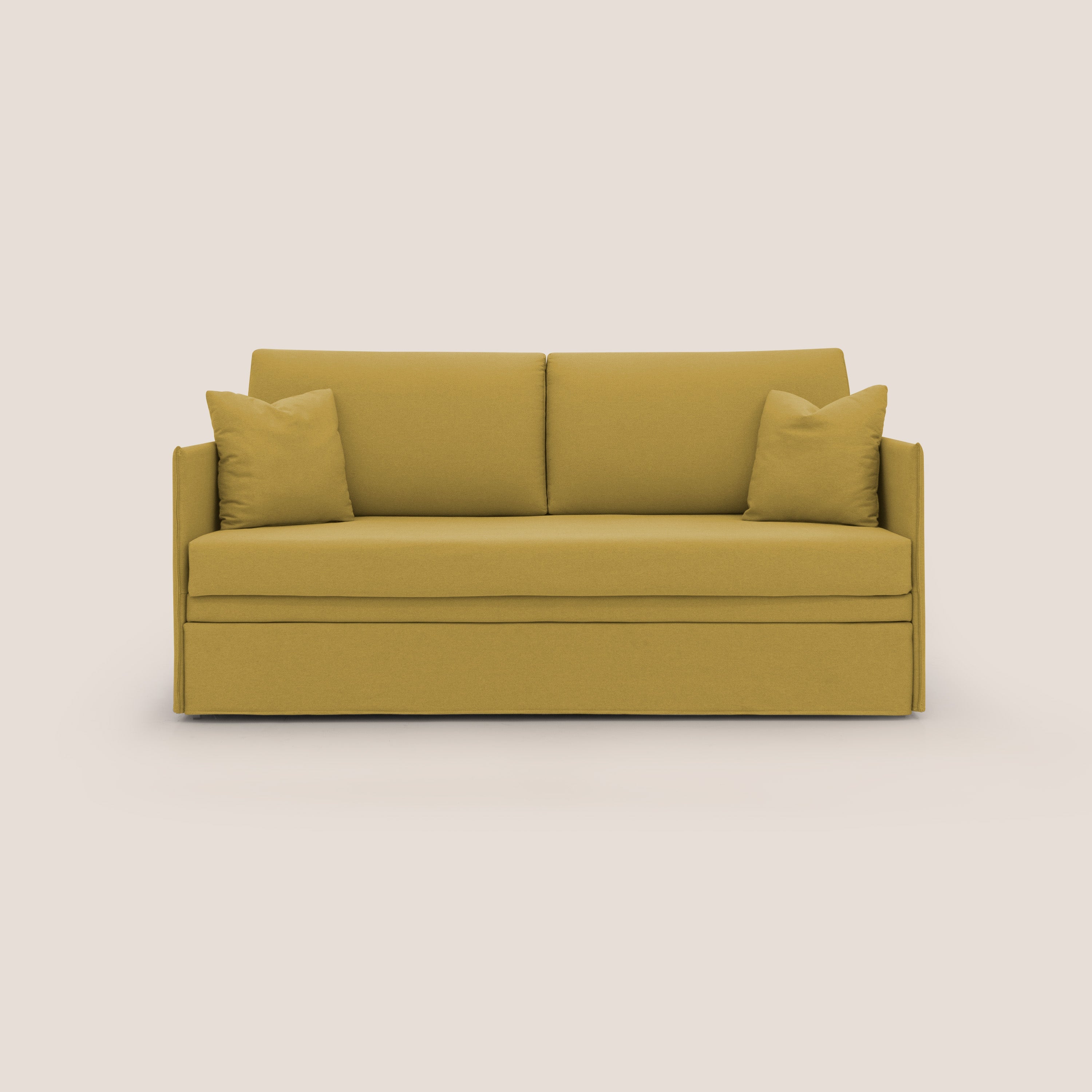 Tortona Divano duplex con doppio letto in tessuto simil cotone impermeabile T13 giallo - divani.store