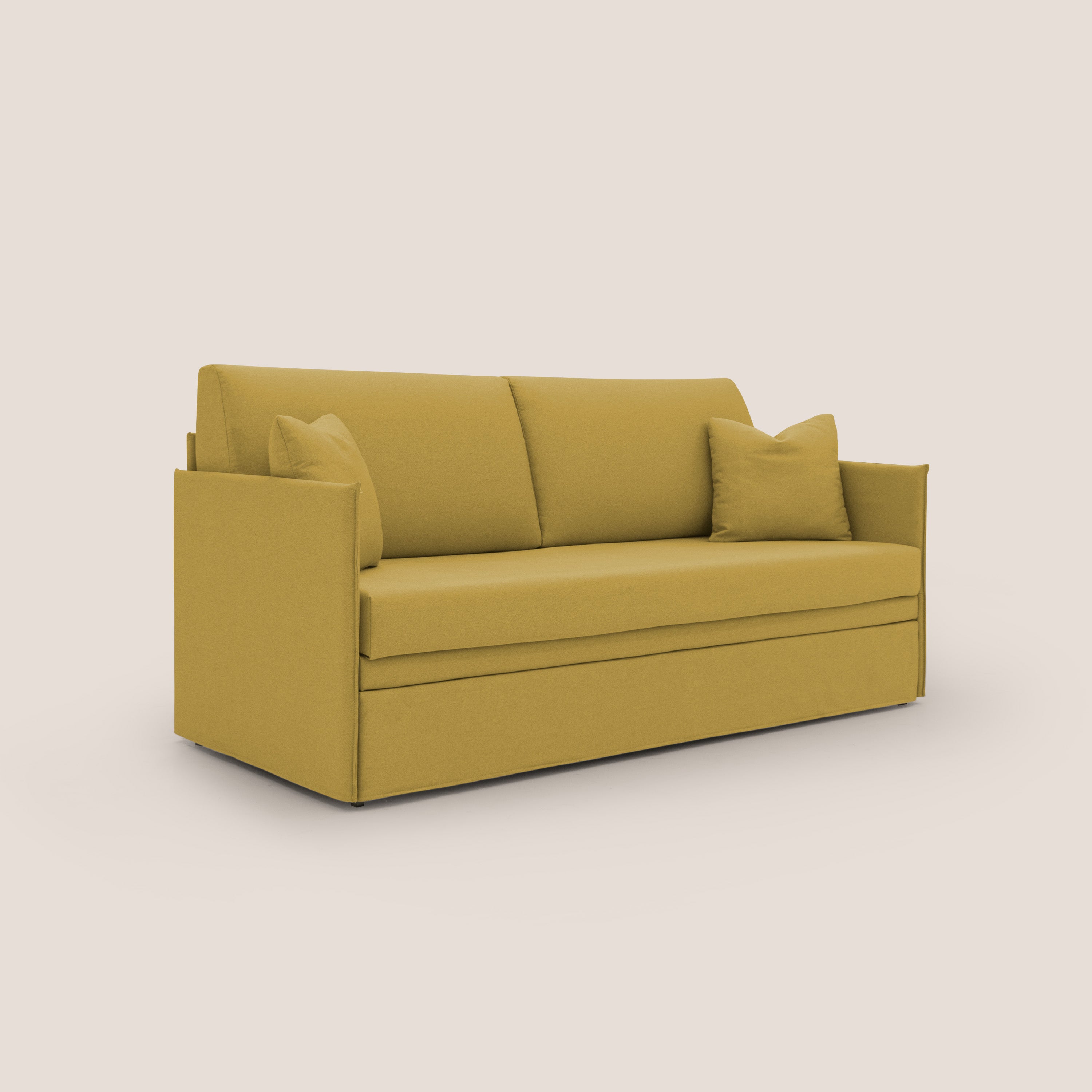 Tortona Divano duplex con doppio letto in tessuto simil cotone impermeabile T13 giallo - divani.store