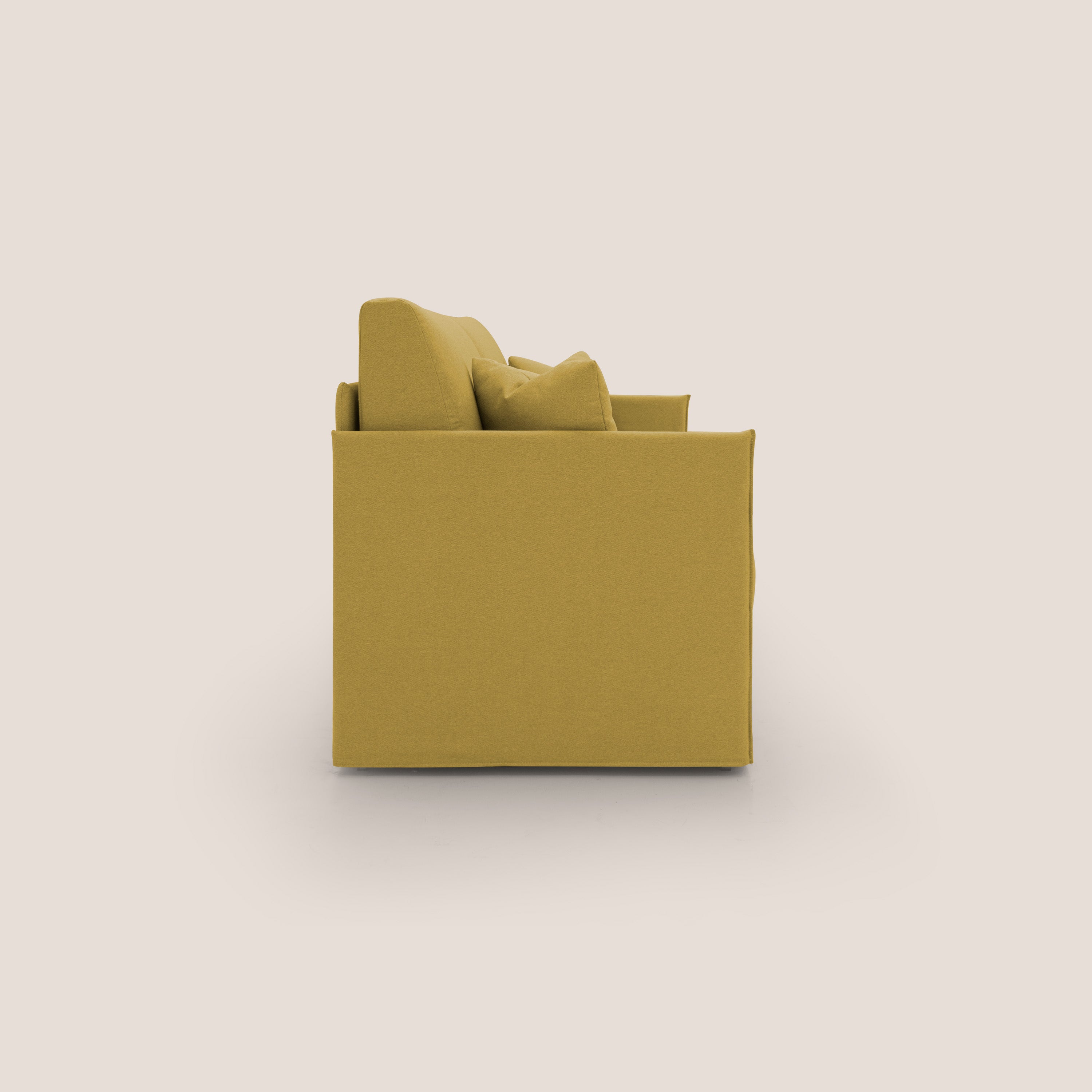 Tortona Divano duplex con doppio letto in tessuto simil cotone impermeabile T13 giallo - divani.store