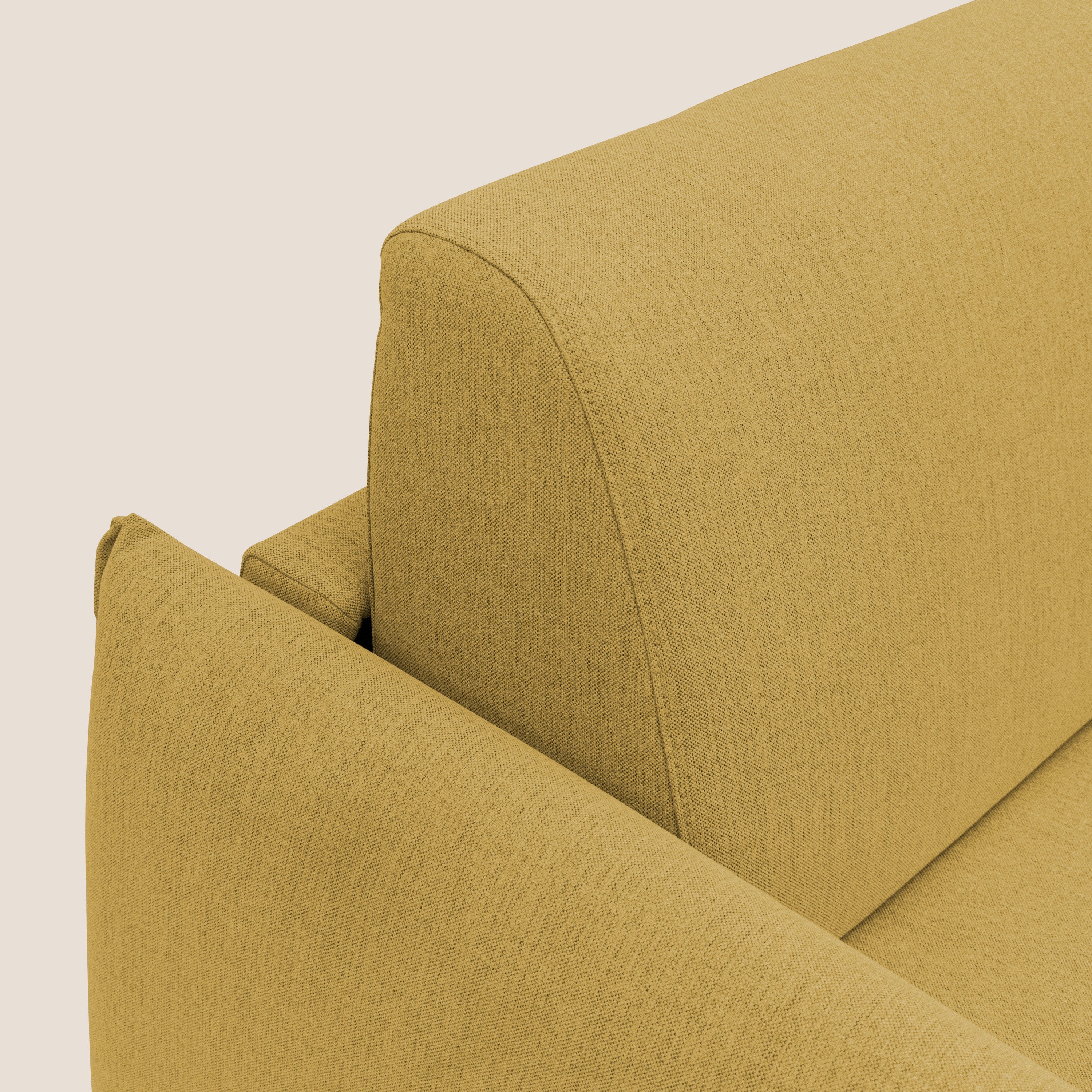 Scarlet divano letto in tessuto misto cotone impermeabile T19 giallo - divani.store