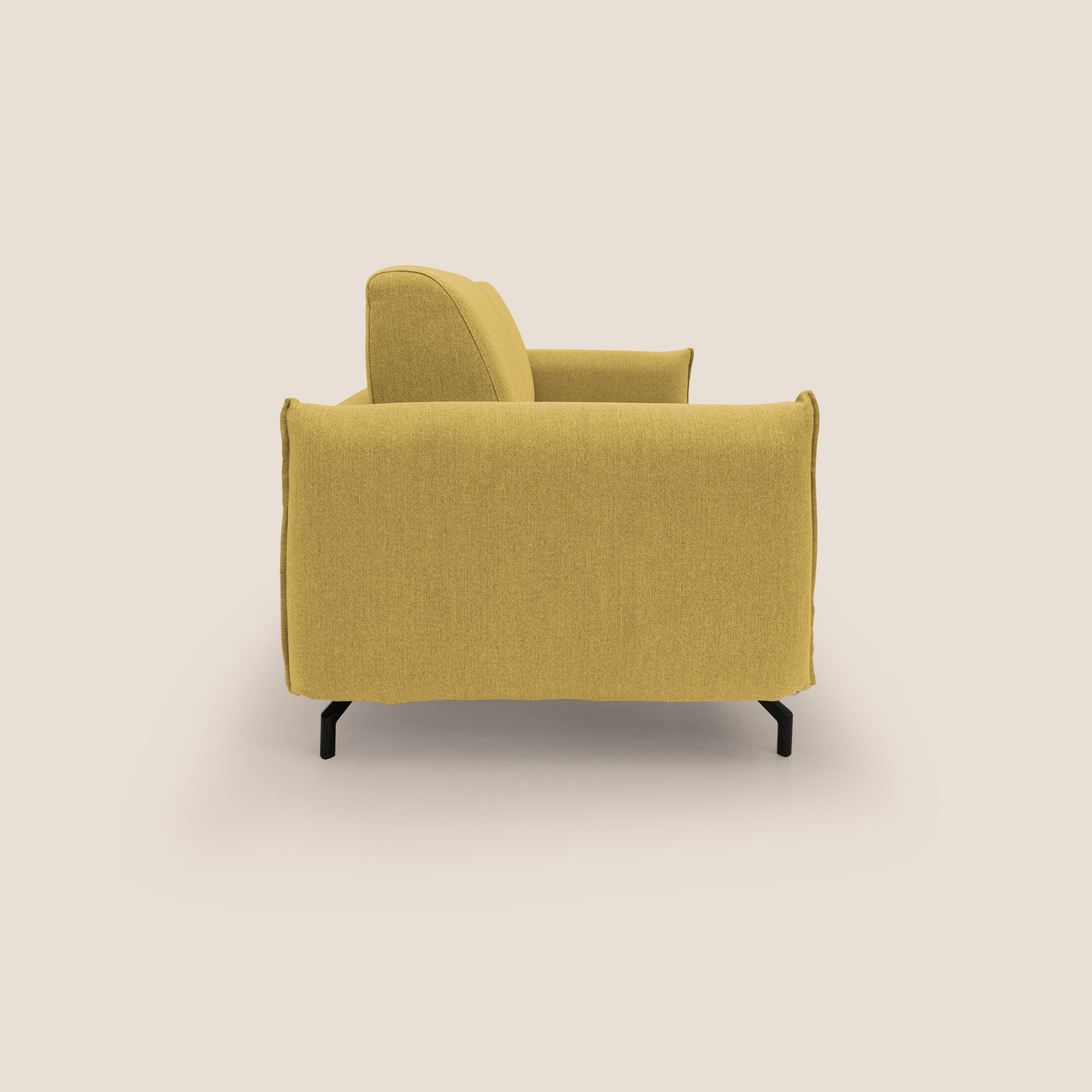 Scarlet divano letto in tessuto misto cotone impermeabile T19 giallo - divani.store