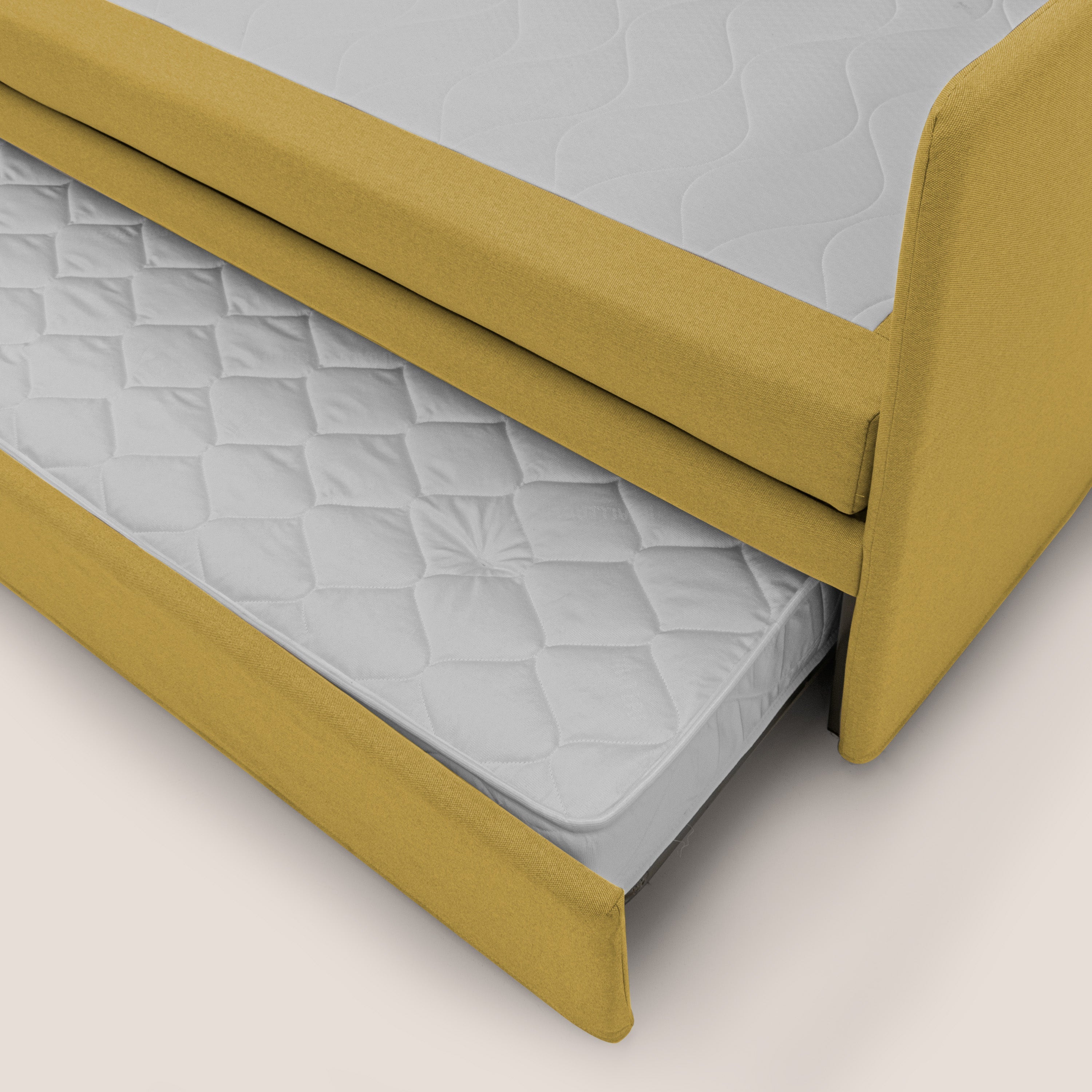 Nolo Divano duplex con doppio letto in tessuto simil cotone impermeabile T13 giallo - divani.store