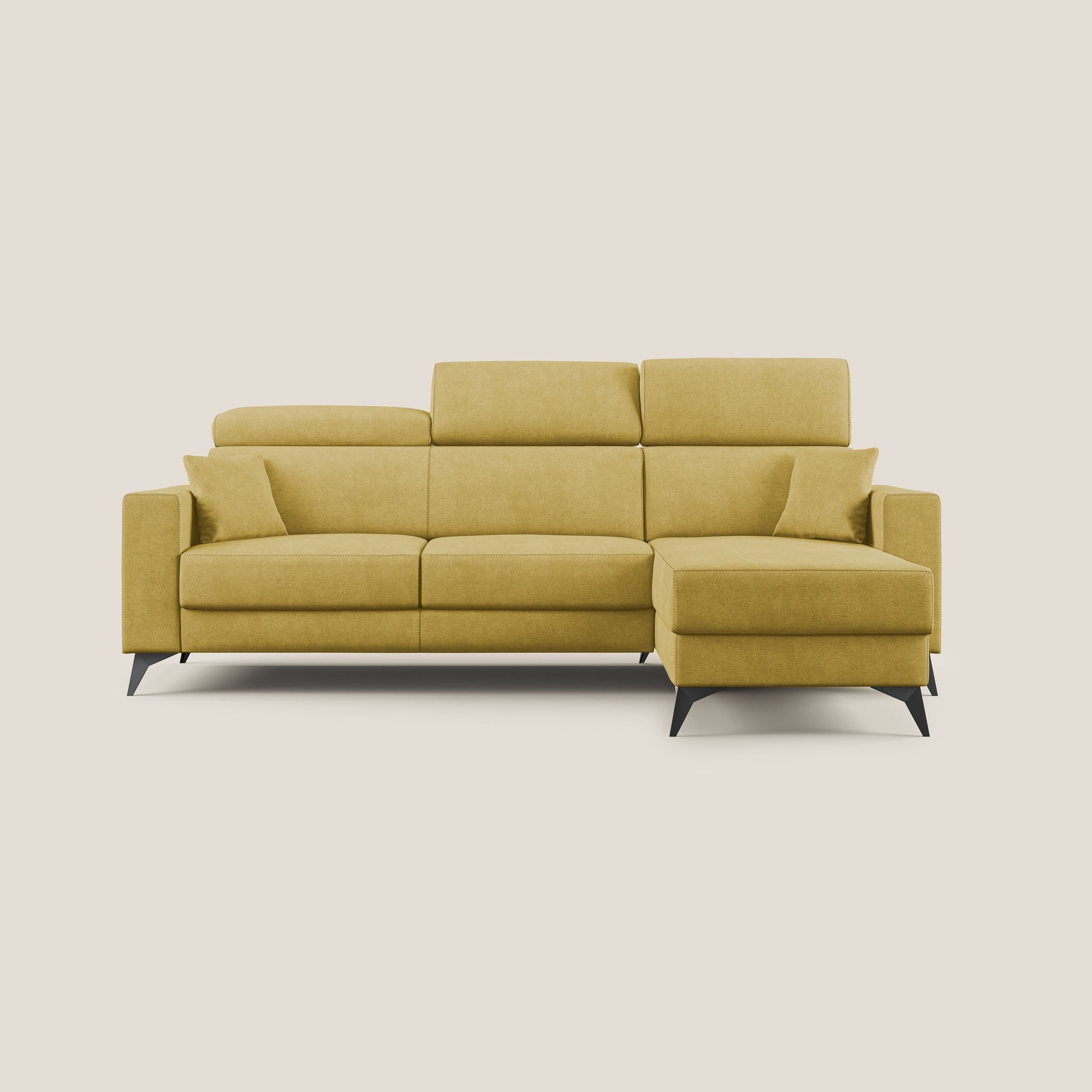 Saturno Canape Dangle Moderne En Tissu Doux Impermeable Jaune