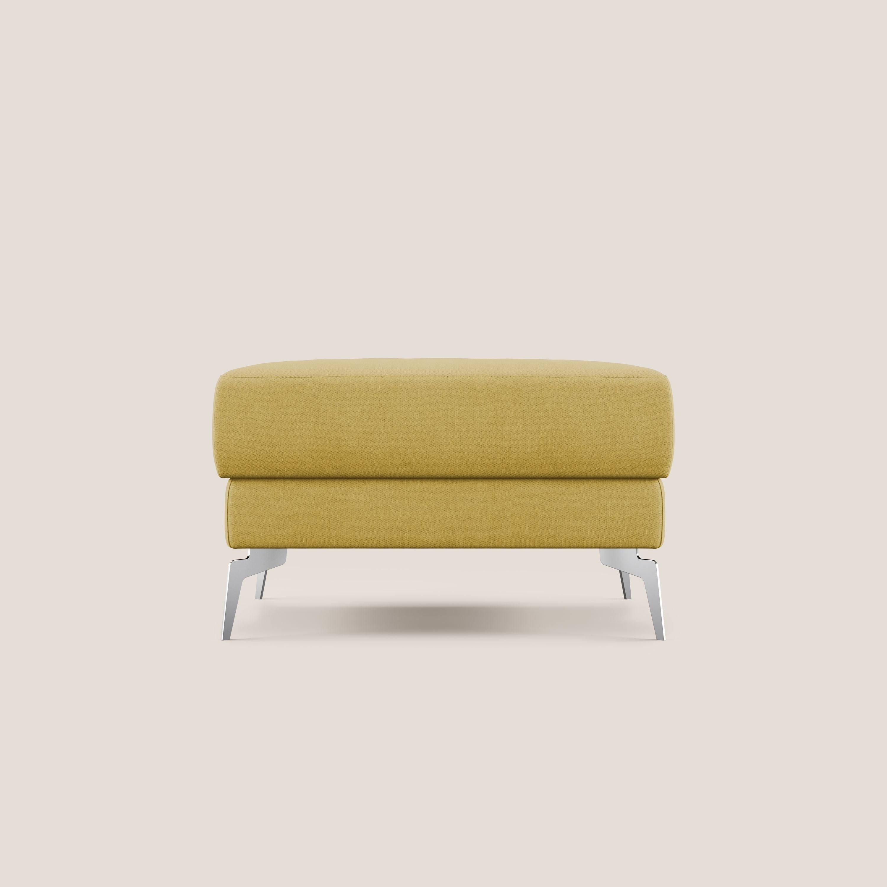 Star Pouf con piedini alti in tessuto impermeabile T02 giallo - divani.store
