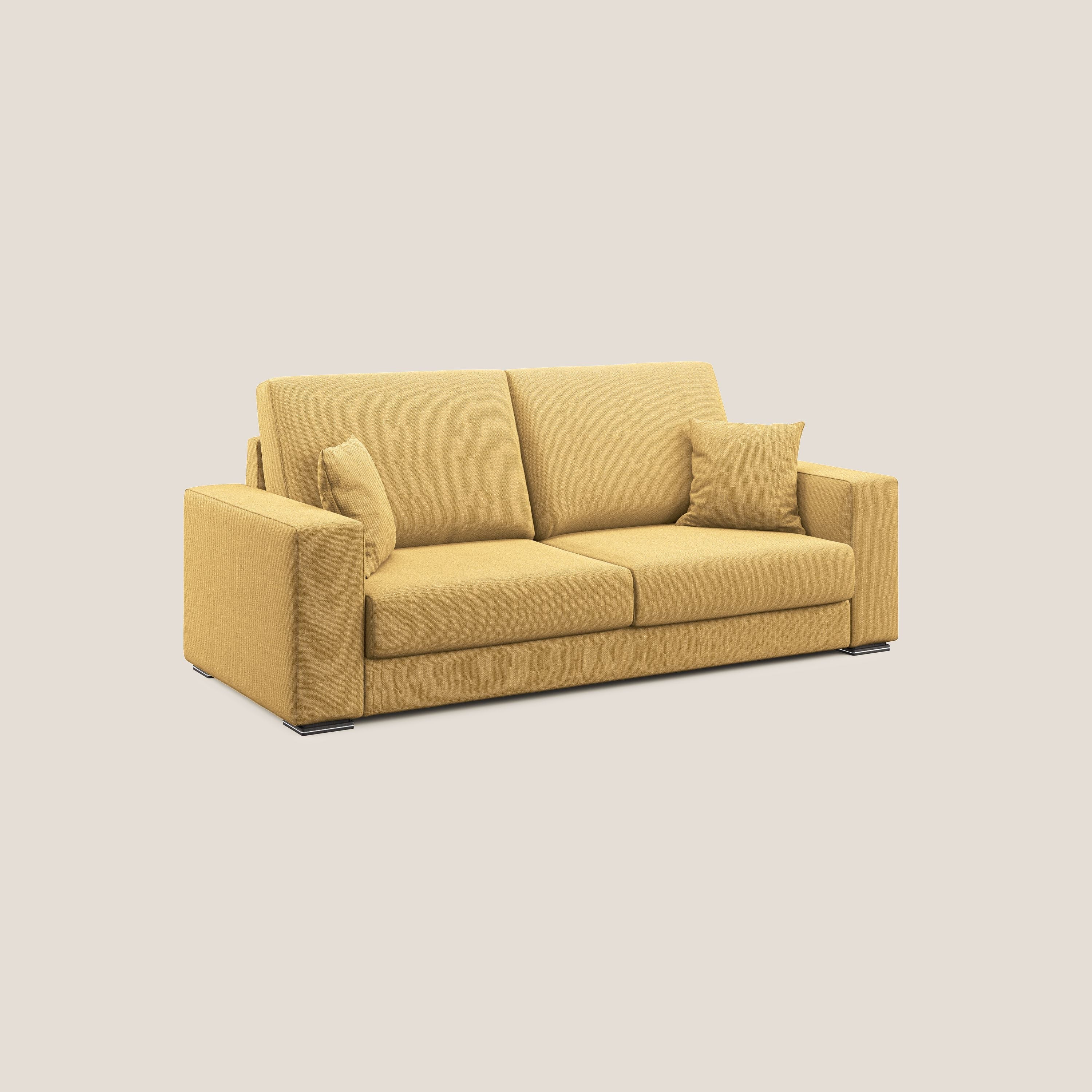 Marte divano in tessuto smacchiabile impermeabile T08 giallo - divani.store