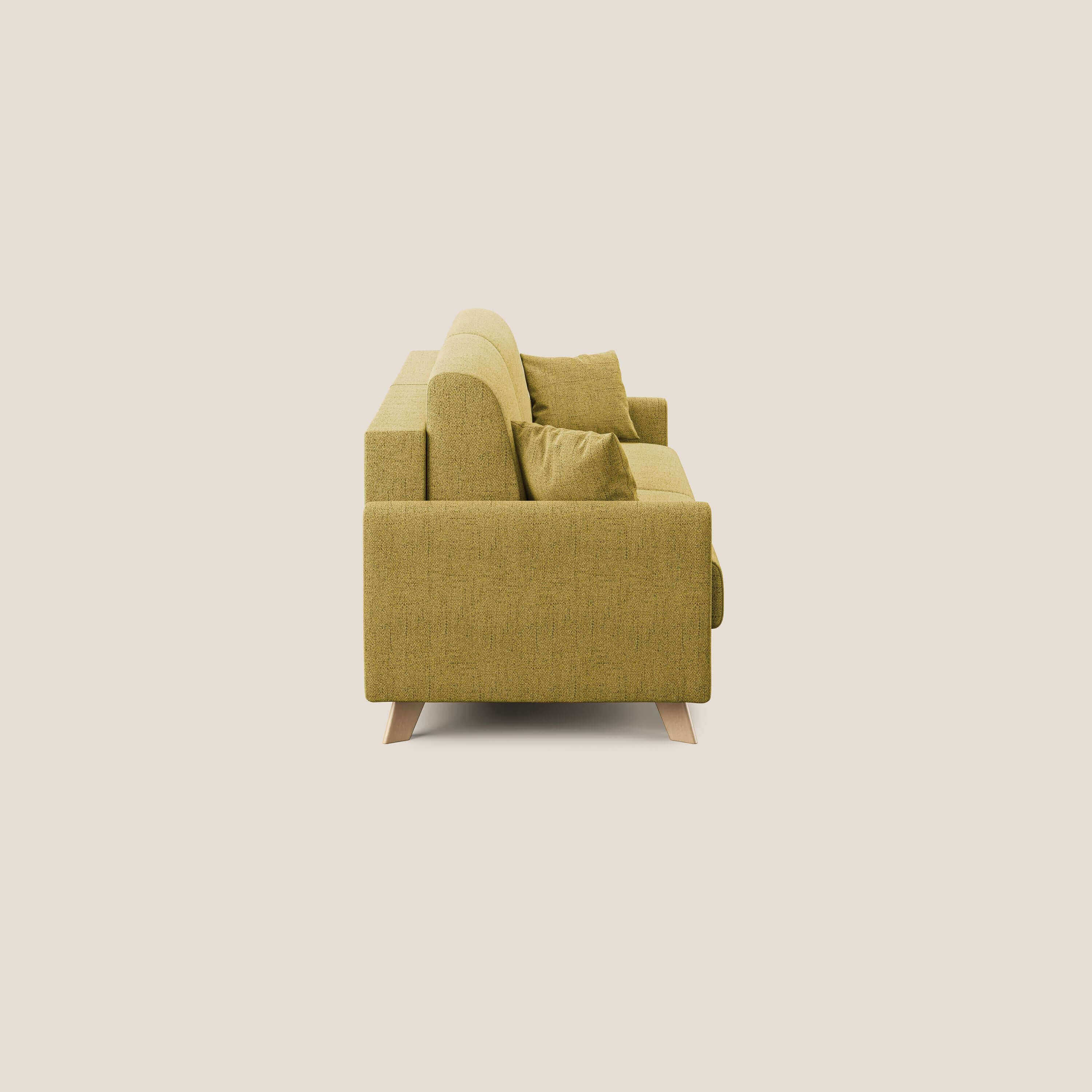 Edgar divano letto matrimoniale in tessuto felis impermeabile T03 giallo - divani.store