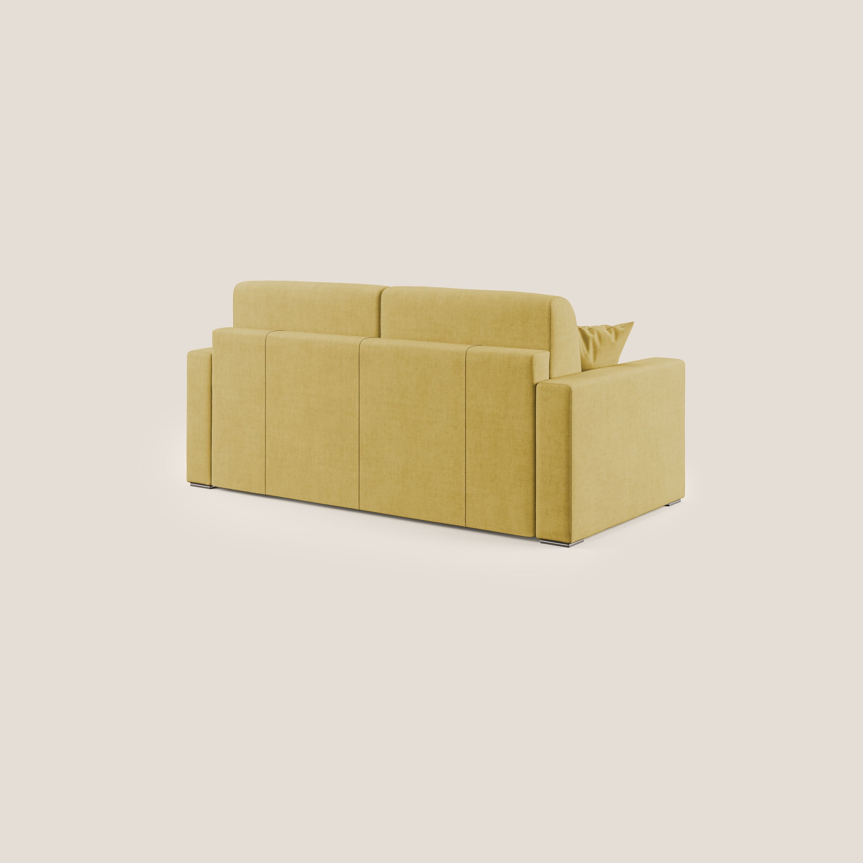 Best Divano letto matrimoniale in tessuto impermeabile T02 giallo - divani.store