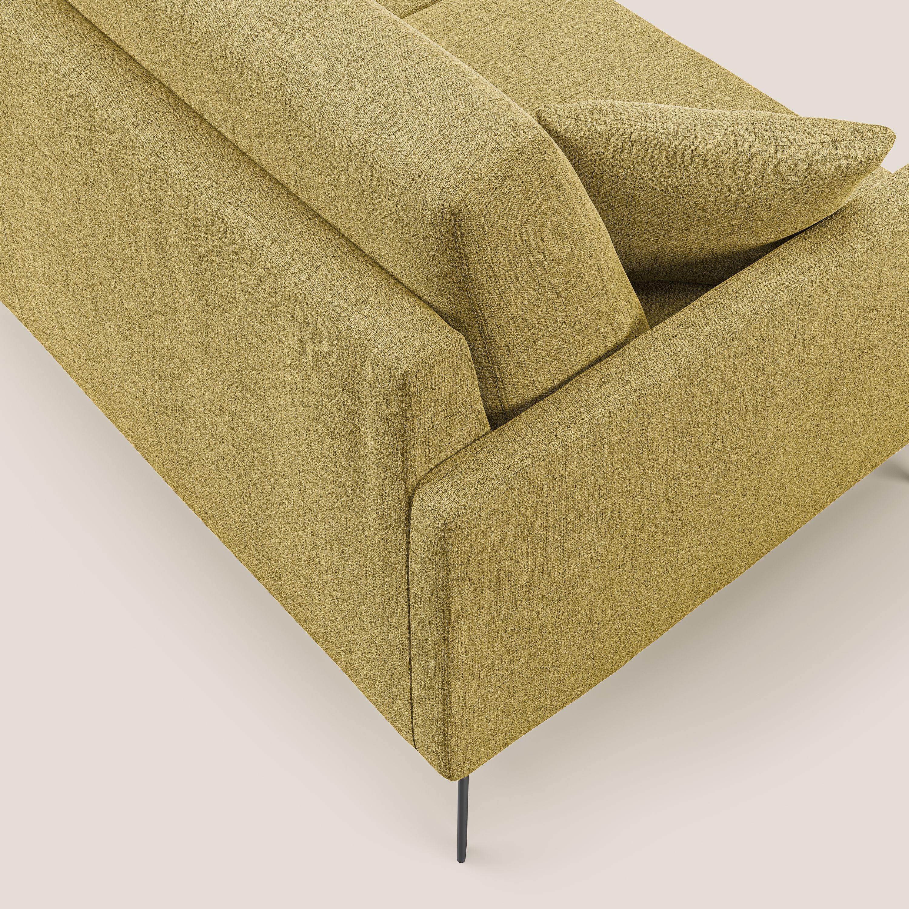 Saturno divano moderno in tessuto morbido impermeabile T03 giallo - divani.store