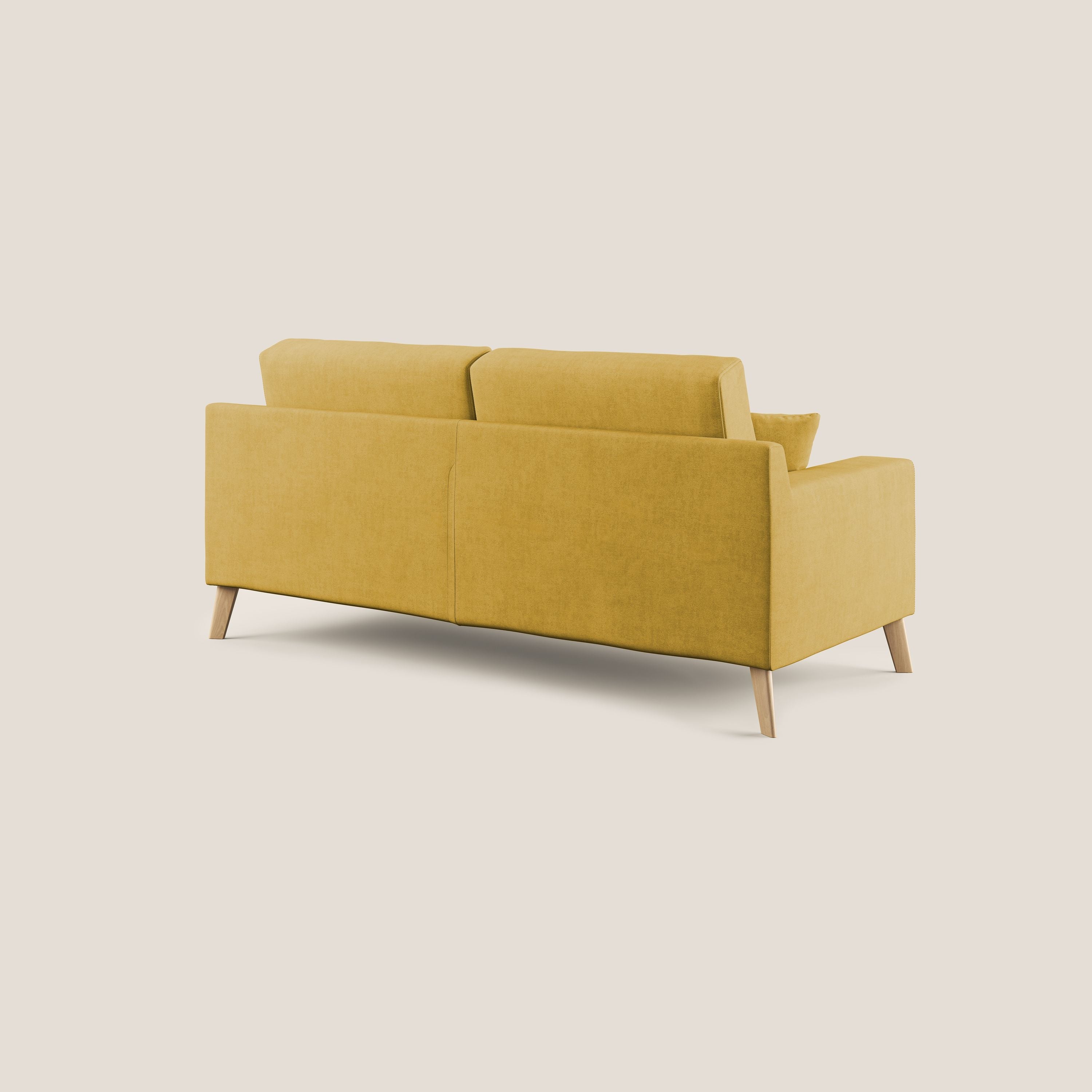 Danish divano moderno in tessuto morbido impermeabile T02 giallo - divani.store