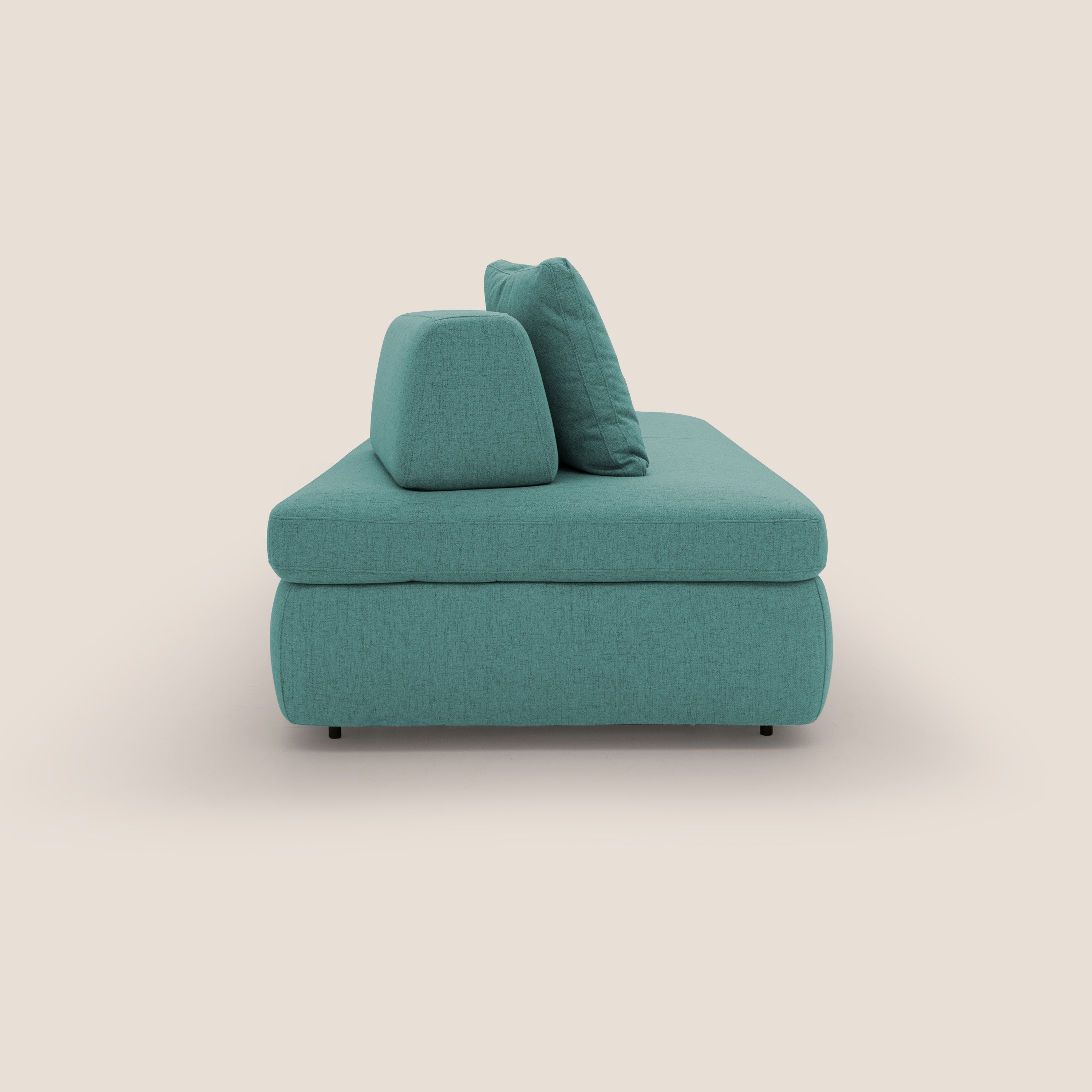 Gransasso Divano letto matrimoniale dal DESIGN innovativo in tessuto impermeabile T03 verde acqua - divani.store