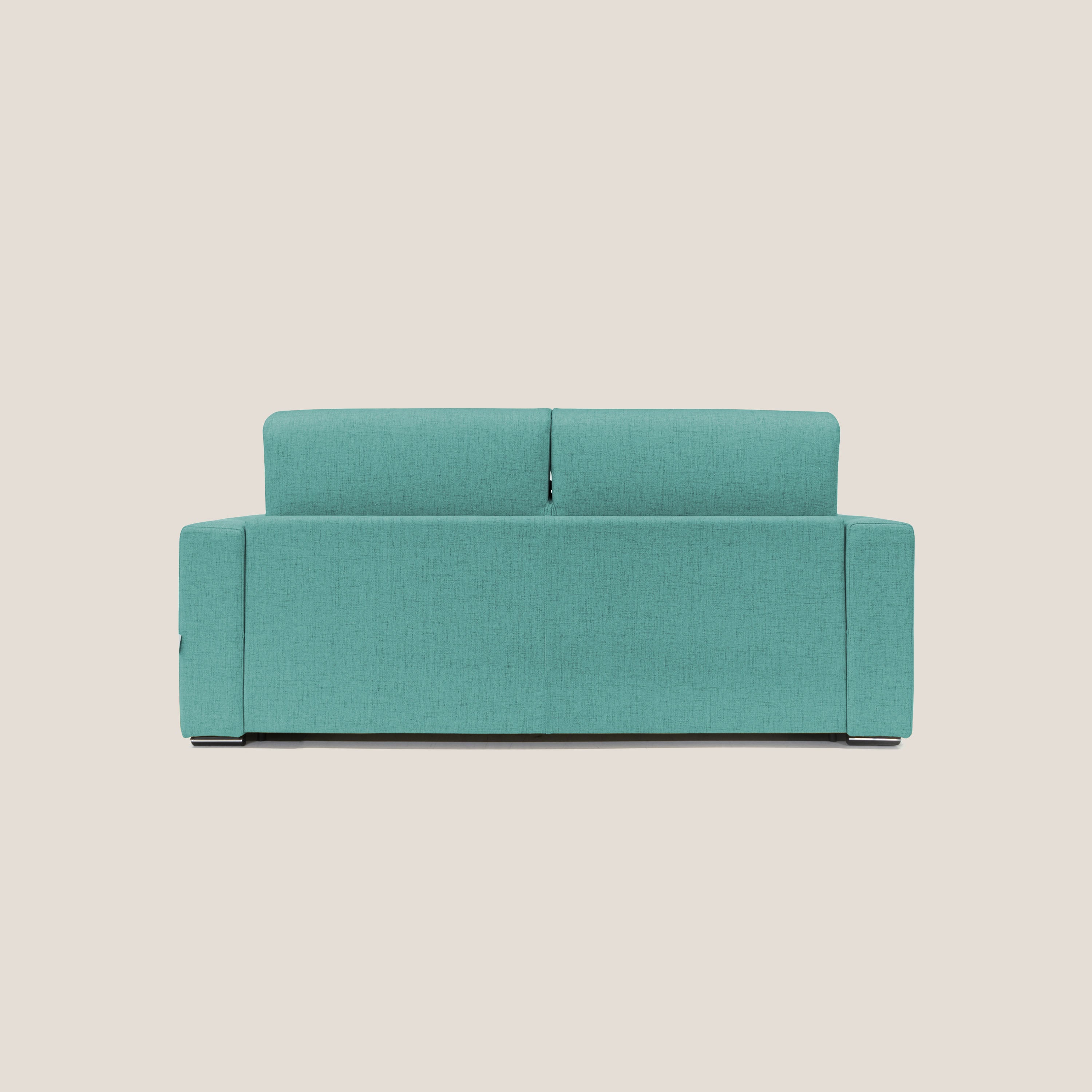 Nixon Divano letto matrimoniale con materasso 20 cm in tessuto impermeabile T03 verde acqua - divani.store