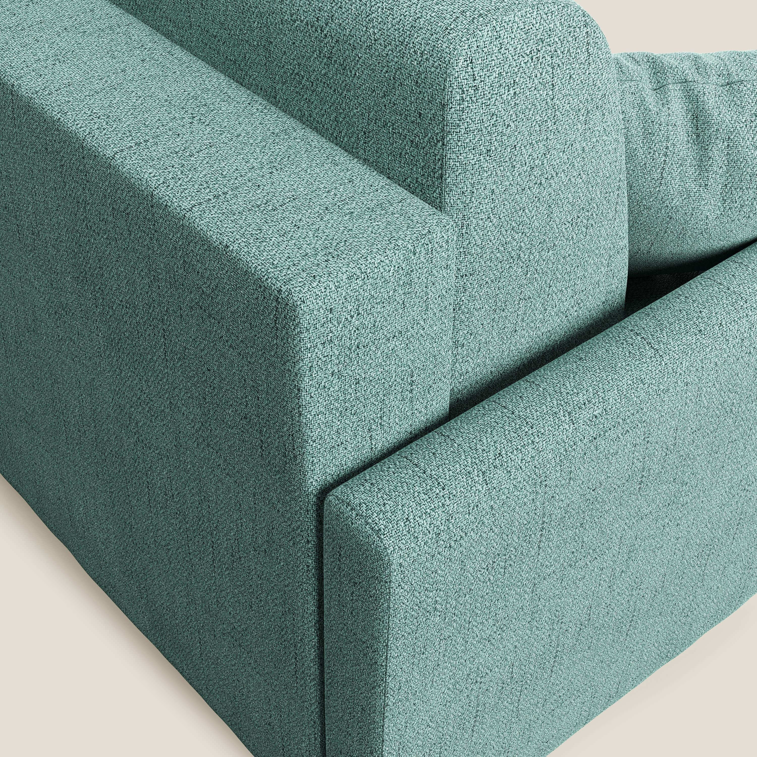 Edgar divano letto matrimoniale in tessuto felis impermeabile T03 verde acqua - divani.store