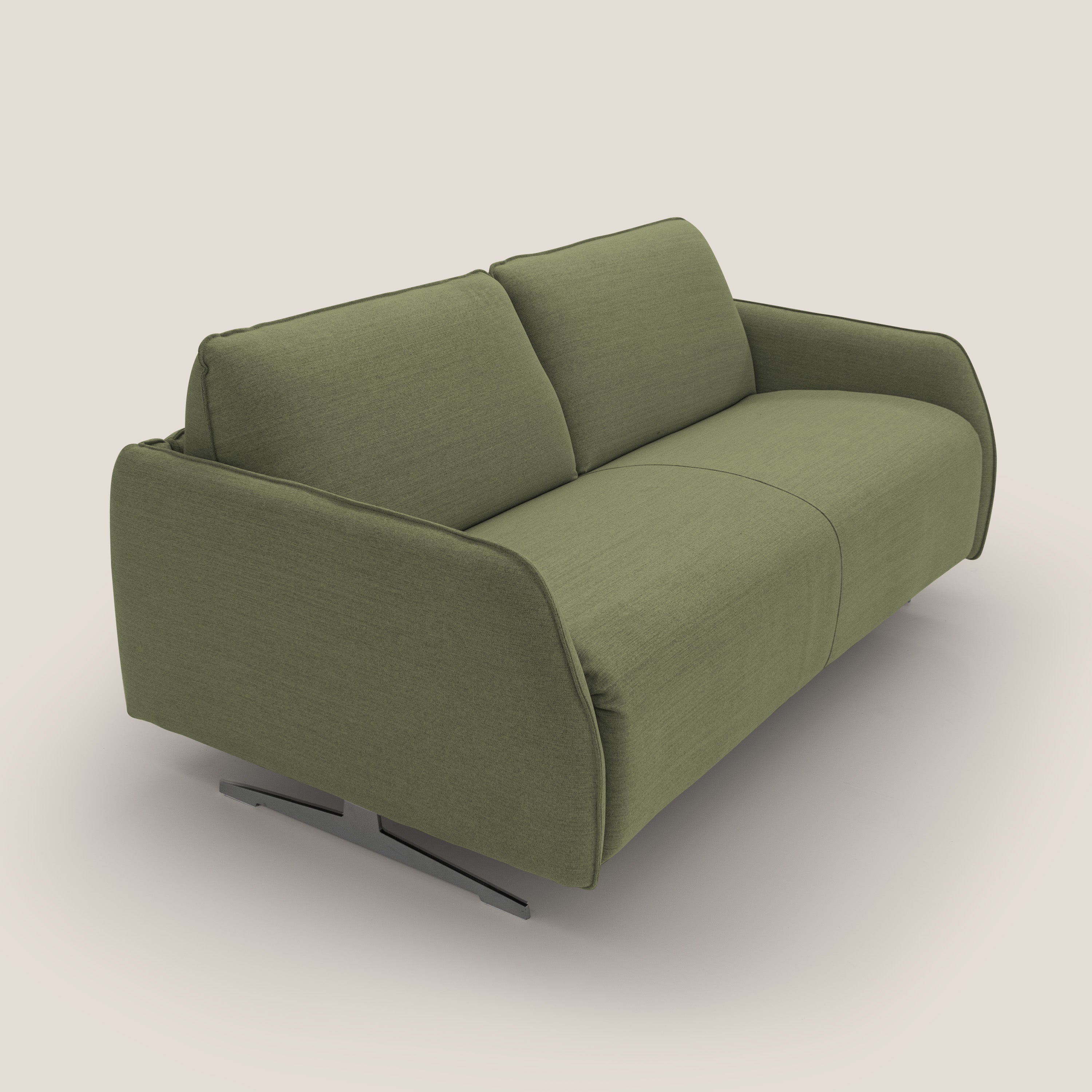 Texas Divano letto matrimoniale moderno in tessuto impermeabile T19 verde - divani.store