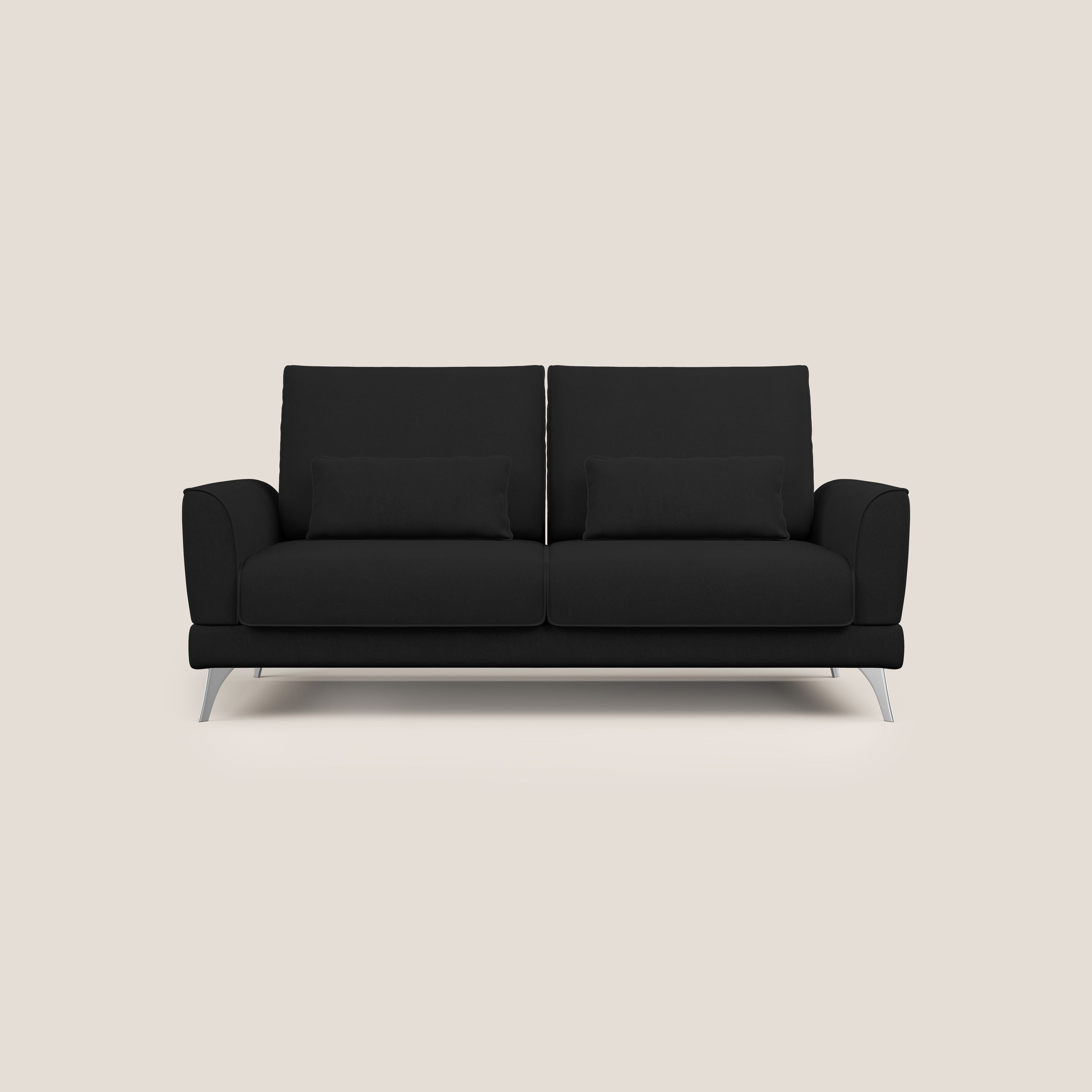 Tommy Divano relax con schienali traslanti in microfibra smacchiabile T11 nero - divani.store