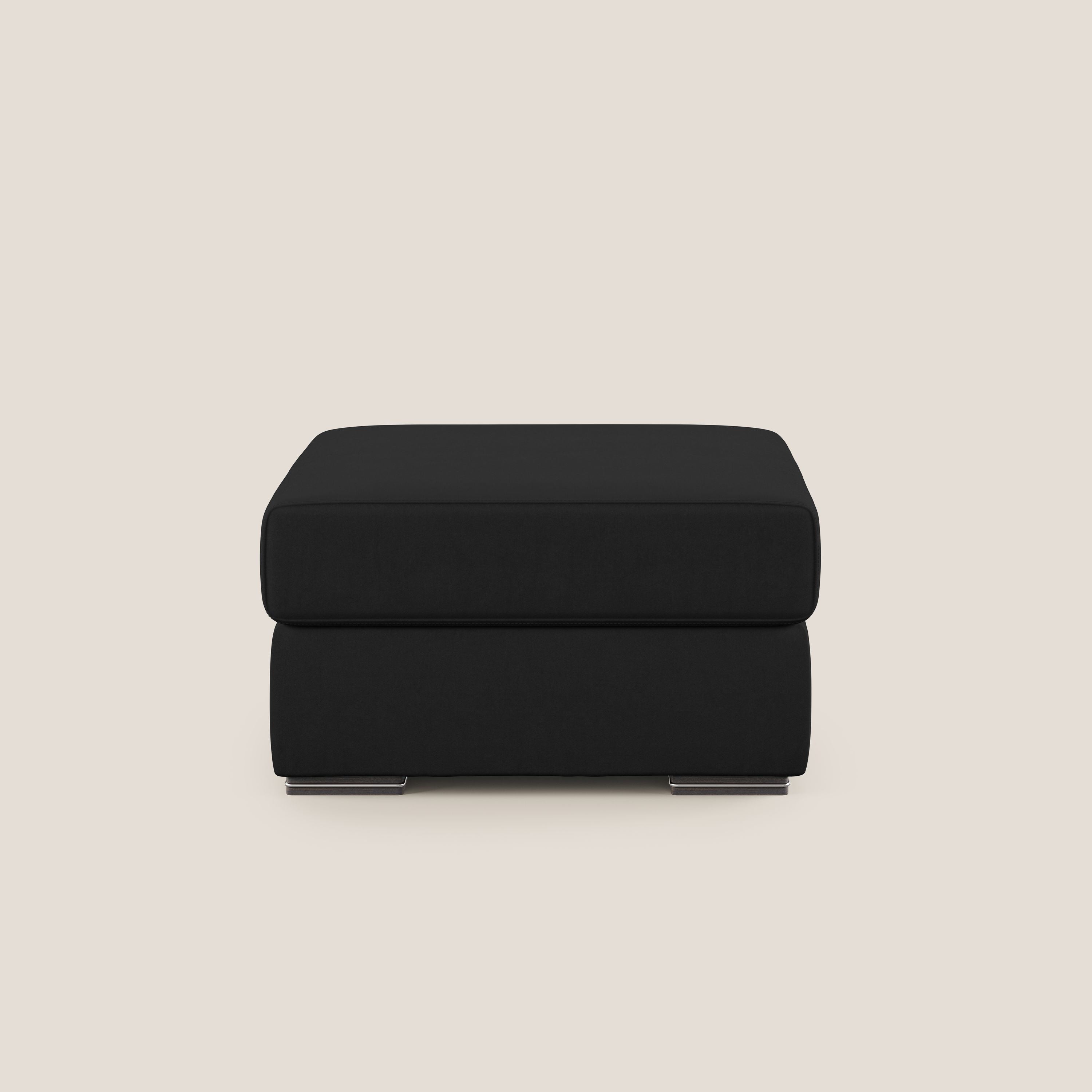 Sun pouf apribile contenitore in microfibra smacchiabile T11 nero - divani.store