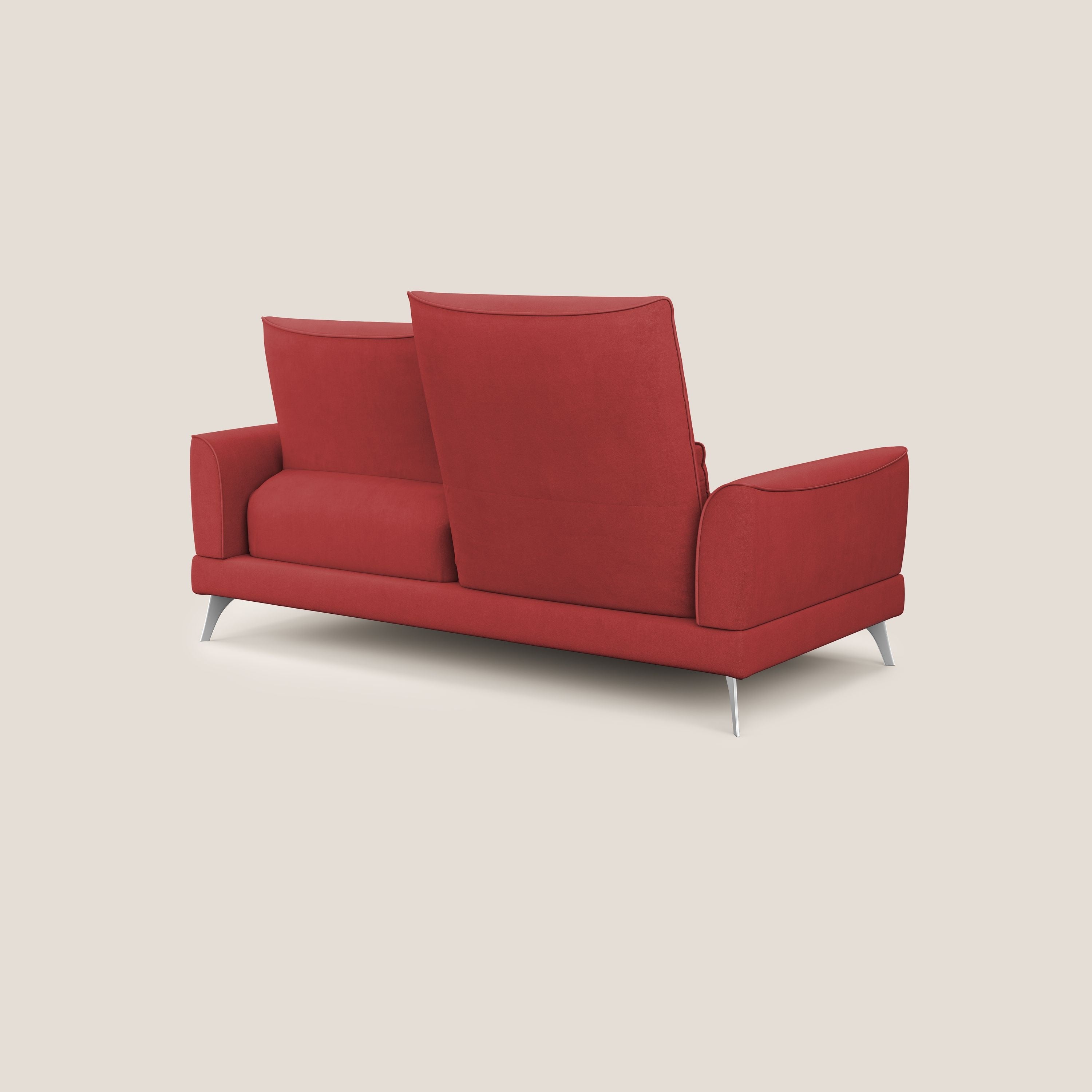 Tommy Divano relax con schienali traslanti in microfibra smacchiabile T11 rosso - divani.store