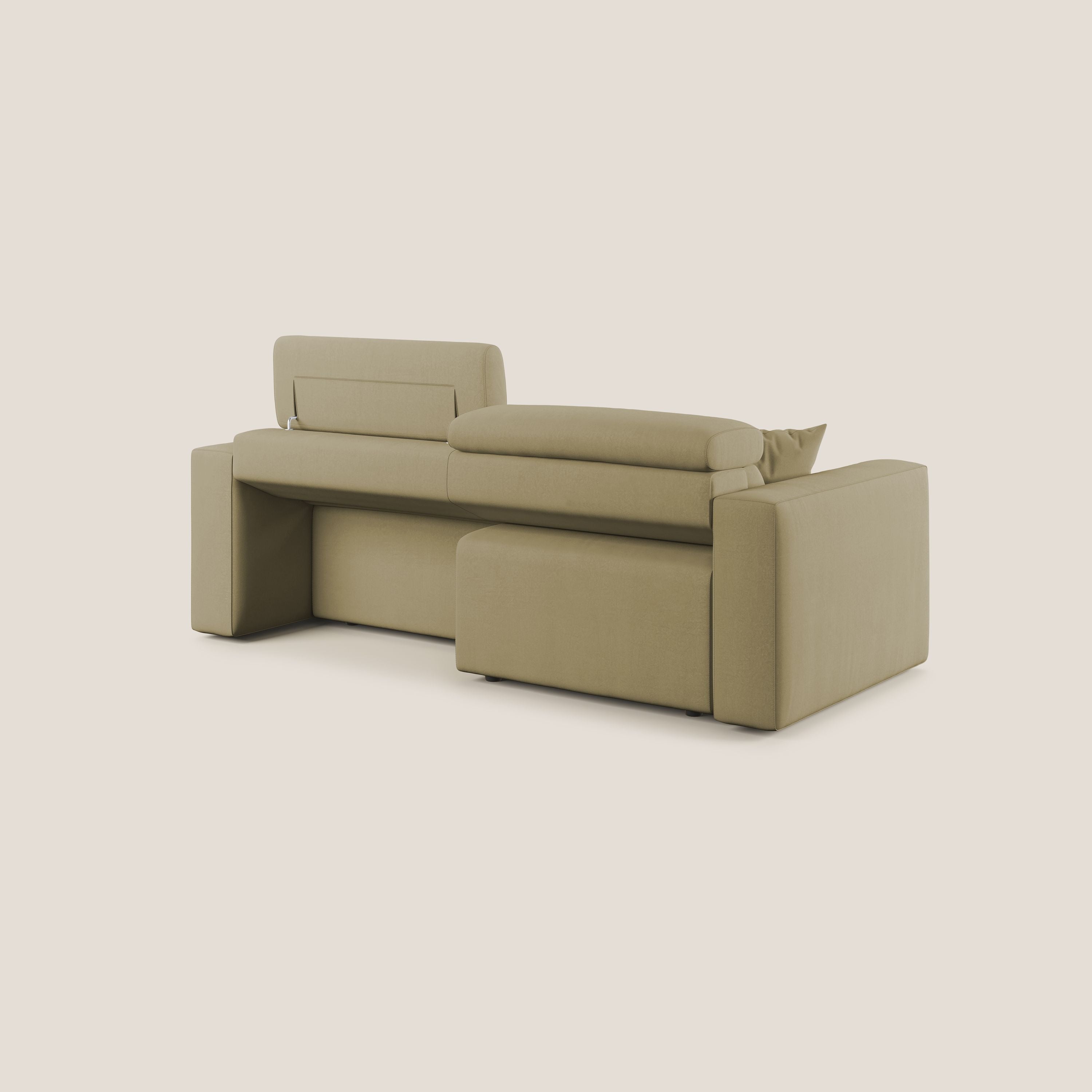 Orwell divano con seduta estraibile in microfibra smacchiabile T11 beige - divani.store