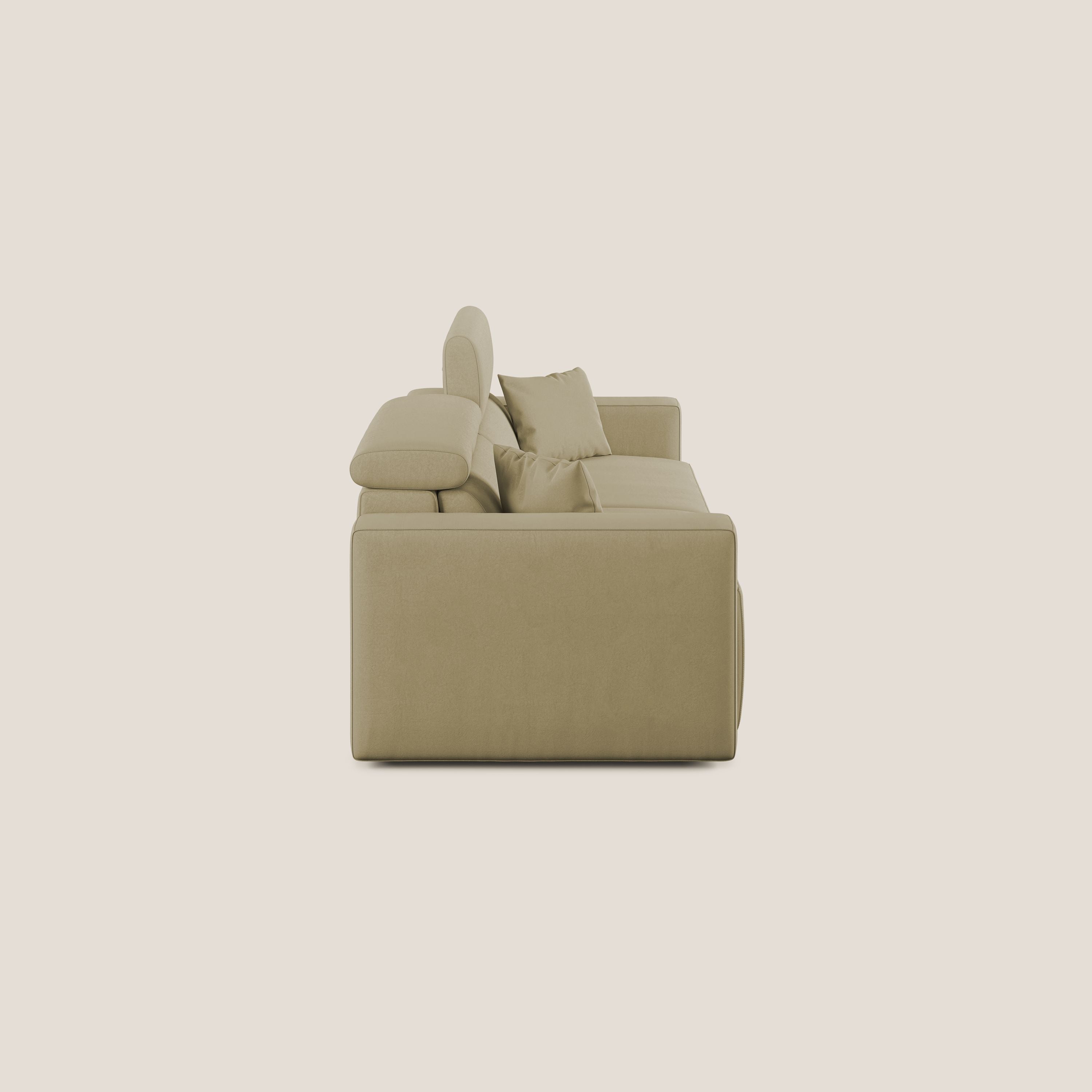 Orwell divano con seduta estraibile in microfibra smacchiabile T11 beige - divani.store
