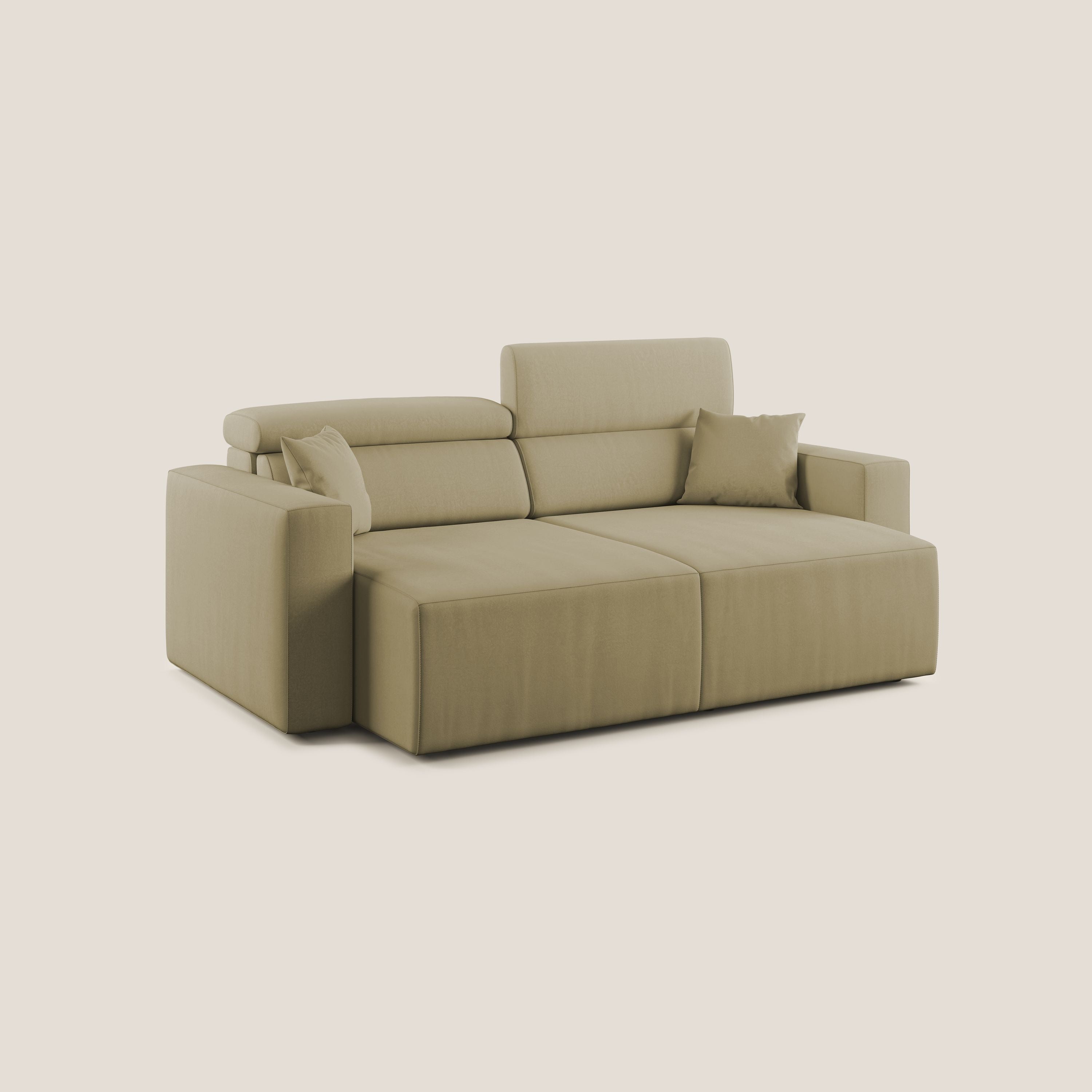 Orwell divano con seduta estraibile in microfibra smacchiabile T11 beige - divani.store