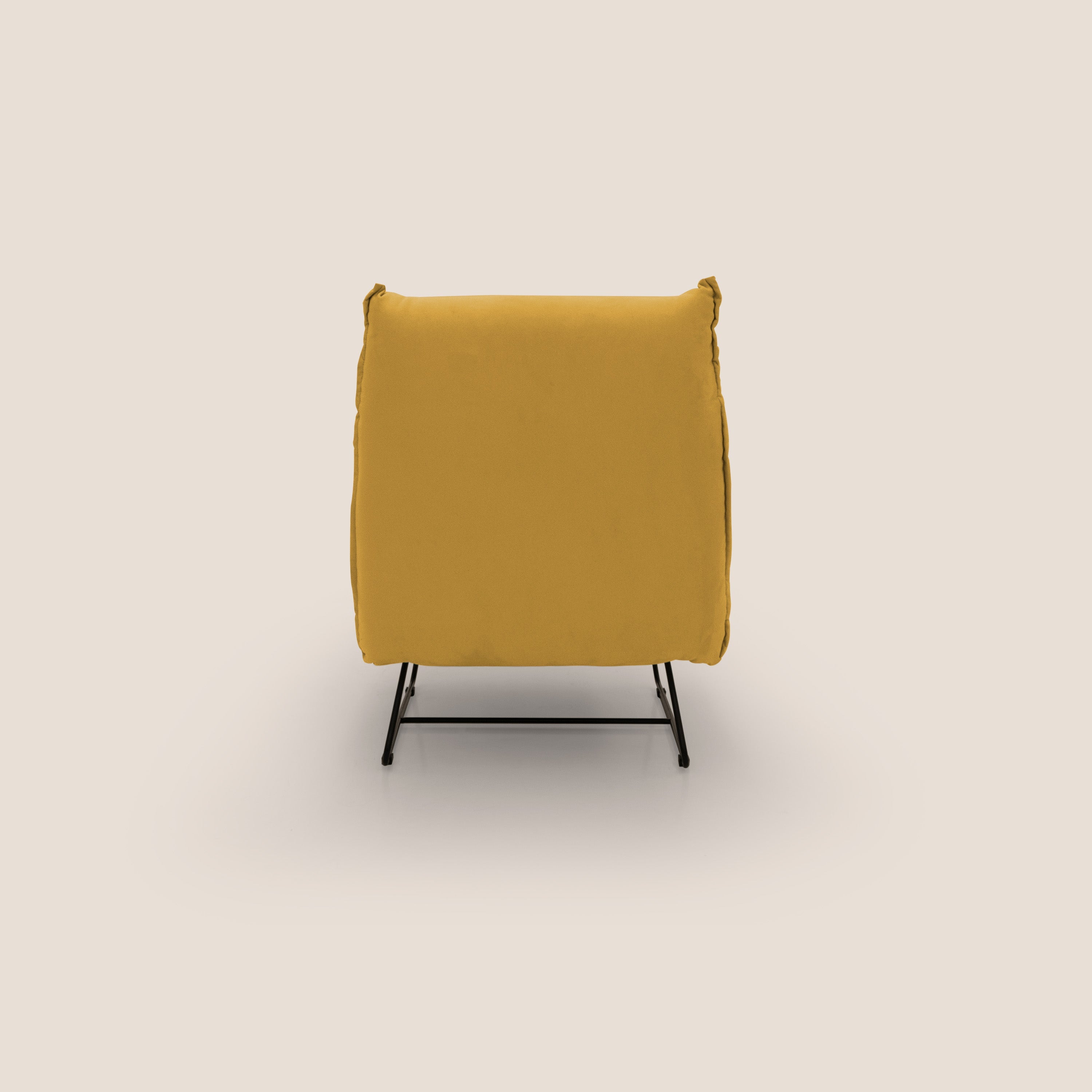 Tessa Poltroncina dal design moderno in morbida microfibra smacchiabile T11 giallo - divani.store